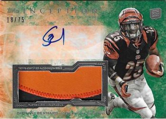 2013 Topps Inception #IAJP-GB Autographed Jumbo Patches - Green /75
