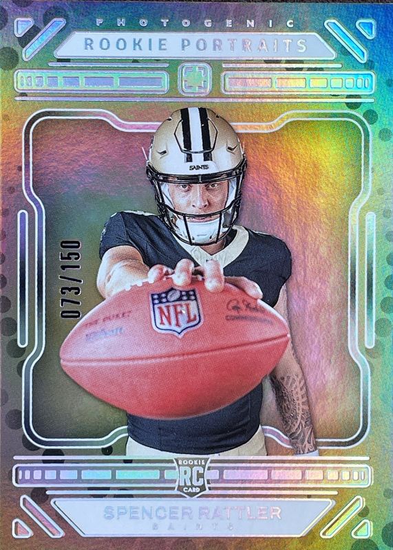 Spencer Rattler 2024 Photogenic #153 Rookie Portraits - Silver /150 ...