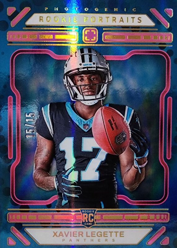 Xavier Legette 2024 Photogenic #160 Rookie Portraits - Pink /15 RAW