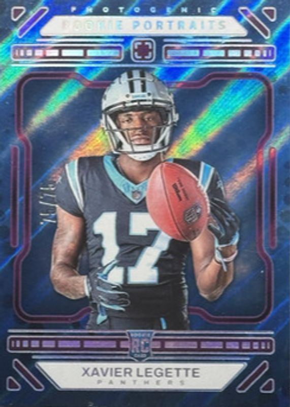 Xavier Legette 2024 Photogenic #160 Rookie Portraits - Purple /75 RAW