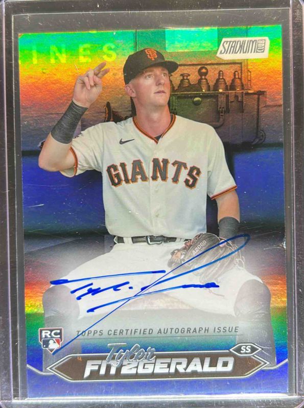 Tyler Fitzgerald - Topps Stadium Club Autographs Rainbow Foilboard Scba Tf