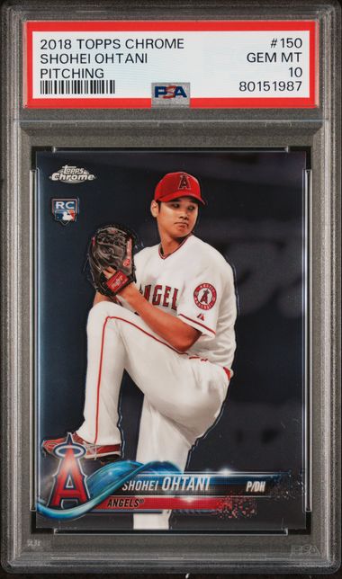 大谷翔平 2018 落っ Topps Chrome Update RC PSA10