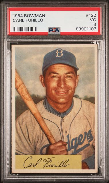 1954 BOWMAN CARL FURILLO #122 PSA VG 3