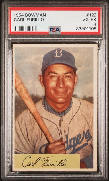 1954 BOWMAN CARL FURILLO #122 PSA VG-EX 4