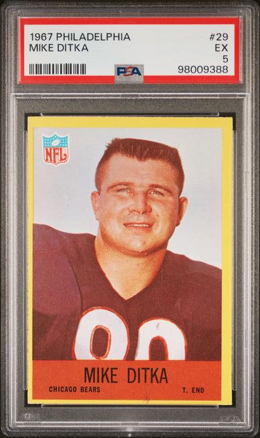 1967 PHILADELPHIA MIKE DITKA #29 PSA EX 5