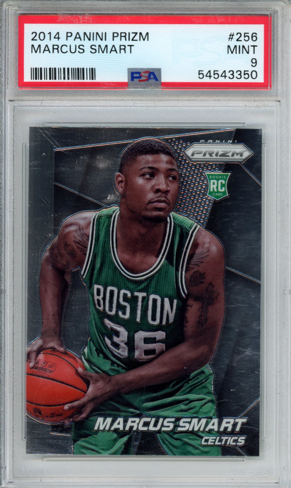2014 PANINI PRIZM MARCUS SMART #256 PSA MINT 9