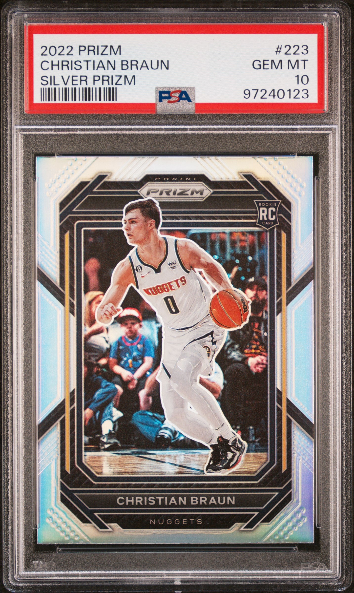 CHRISTIAN BRAUN | 2022 PANINI PRIZM 223 | SILVER PRIZM | PSA GEM MT 10