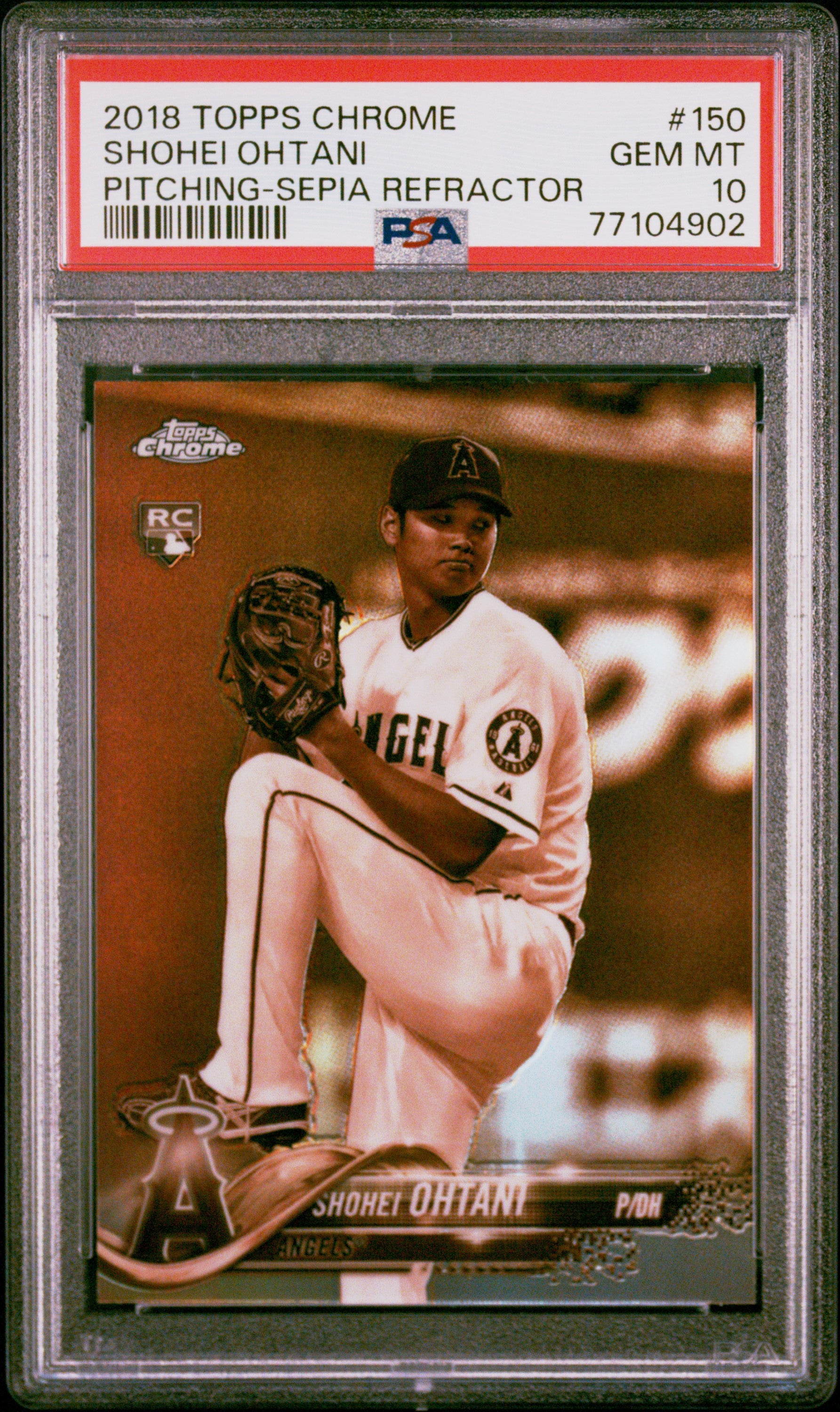 2018 Panini Diamond Kings Shohei Ohtani Sepia RC PSA 9 #76