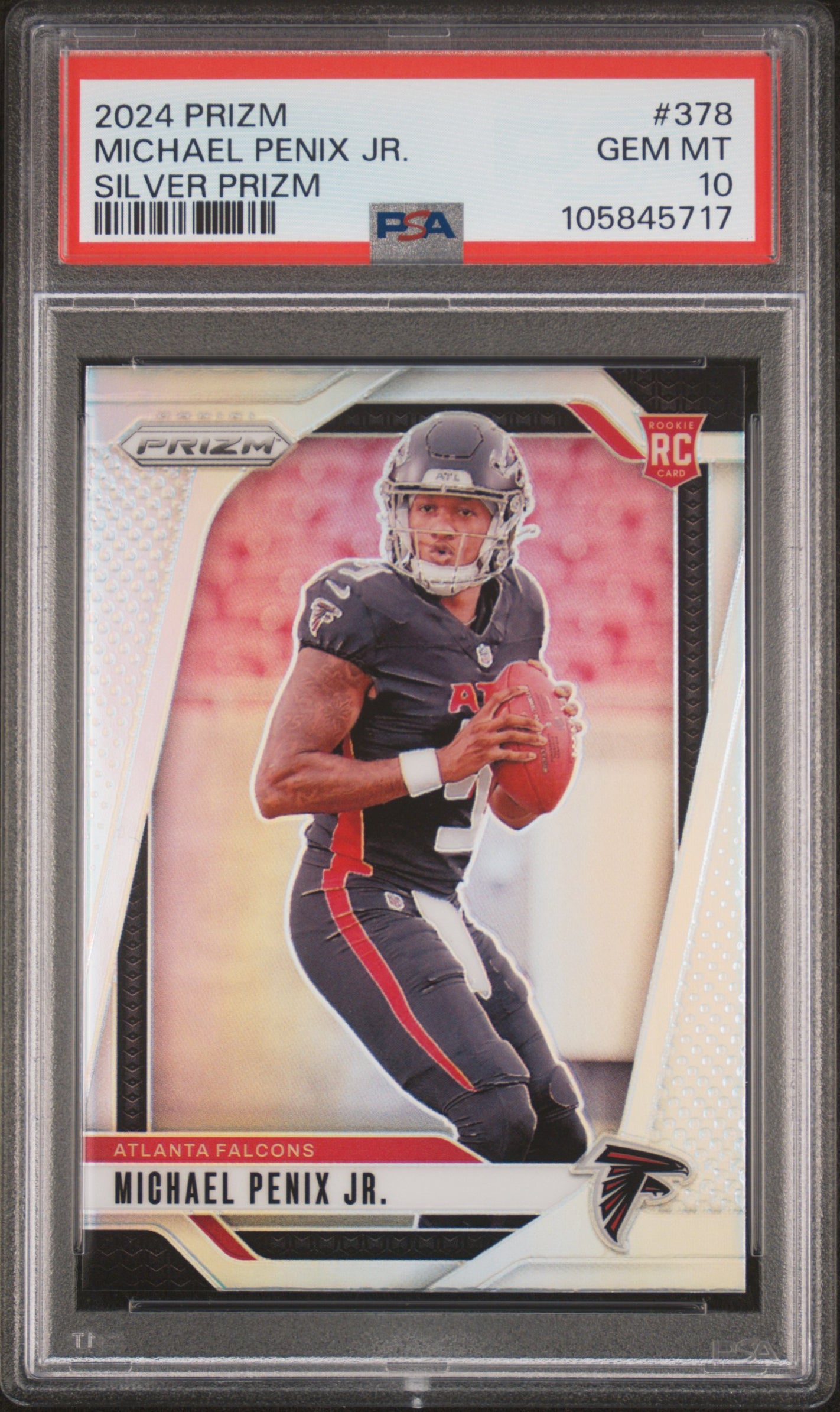 MICHAEL PENIX JR. | 2024 PANINI PRIZM 378 | SILVER PRIZM | PSA GEM MT 10