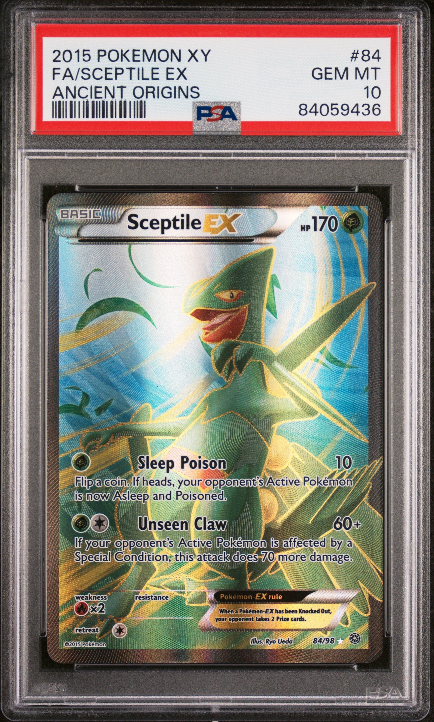 FA/SCEPTILE EX | 2015 POKEMON XY ANCIENT ORIGINS 84 | ANCIENT ORIGINS | PSA GEM MT 10
