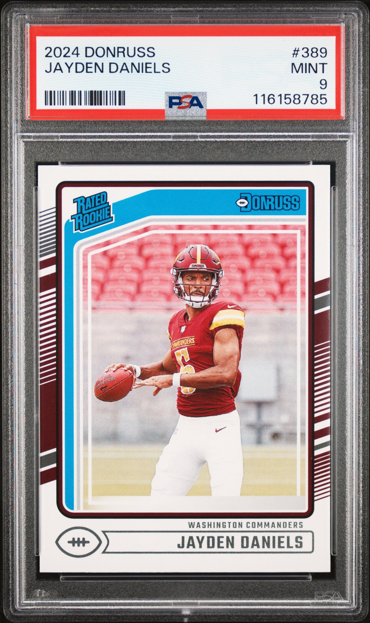 JAYDEN DANIELS | 2024 PANINI DONRUSS 389 | PSA MINT 9