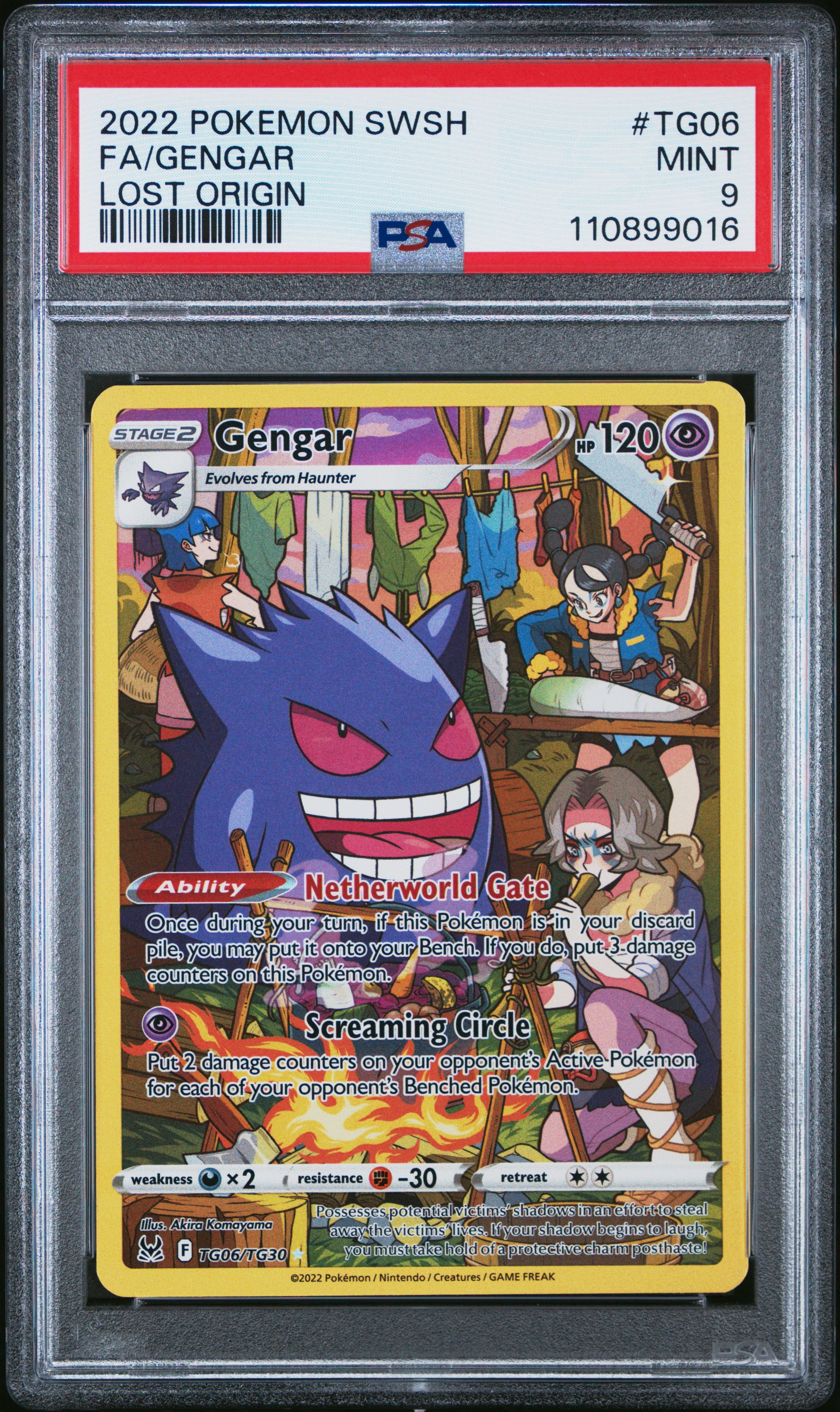 FA/GENGAR | 2022 POKEMON SWORD & SHIELD LOST ORIGIN TG06 | LOST ORIGIN | PSA MINT 9