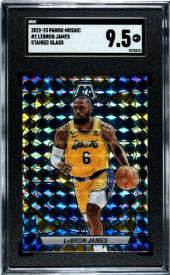 LEBRON JAMES #2 2022-23 PANINI MOSAIC STAINED GLASS SGC 9.5 MT+