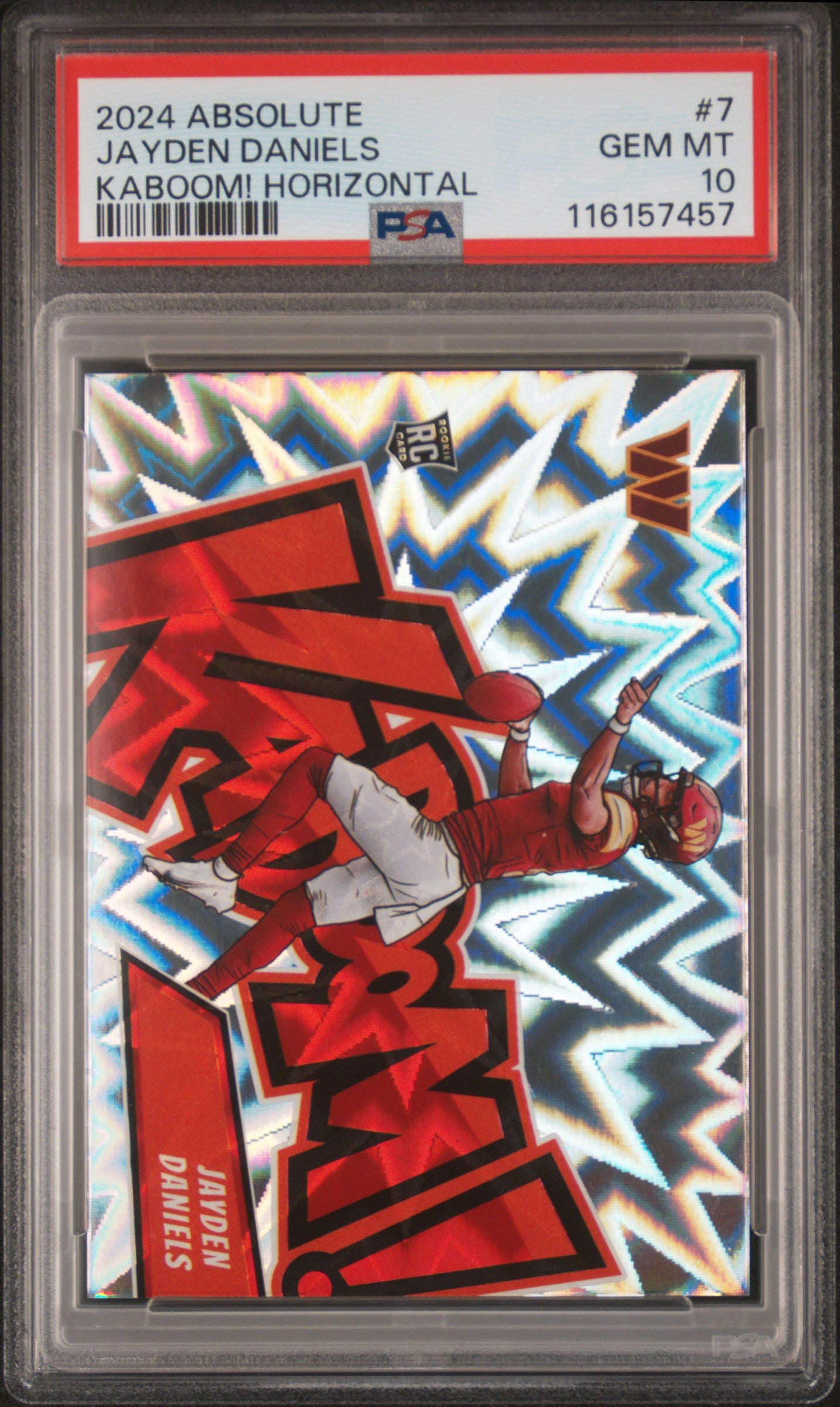 JAYDEN DANIELS | 2024 PANINI ABSOLUTE KABOOM! HORIZONTAL 7 | PSA GEM MT 10
