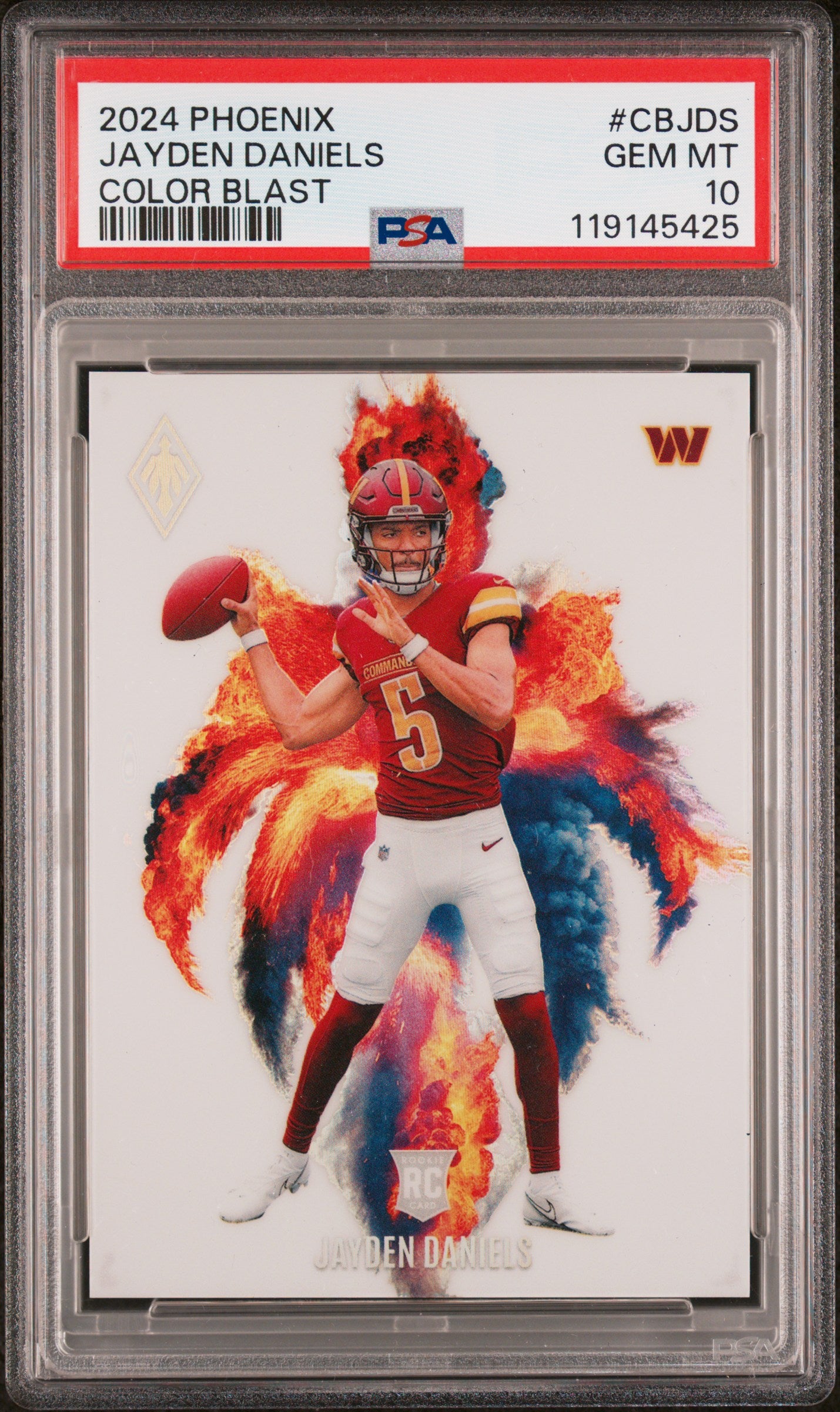 JAYDEN DANIELS | 2024 PANINI PHOENIX COLOR BLAST CBJDS | PSA GEM MT 10