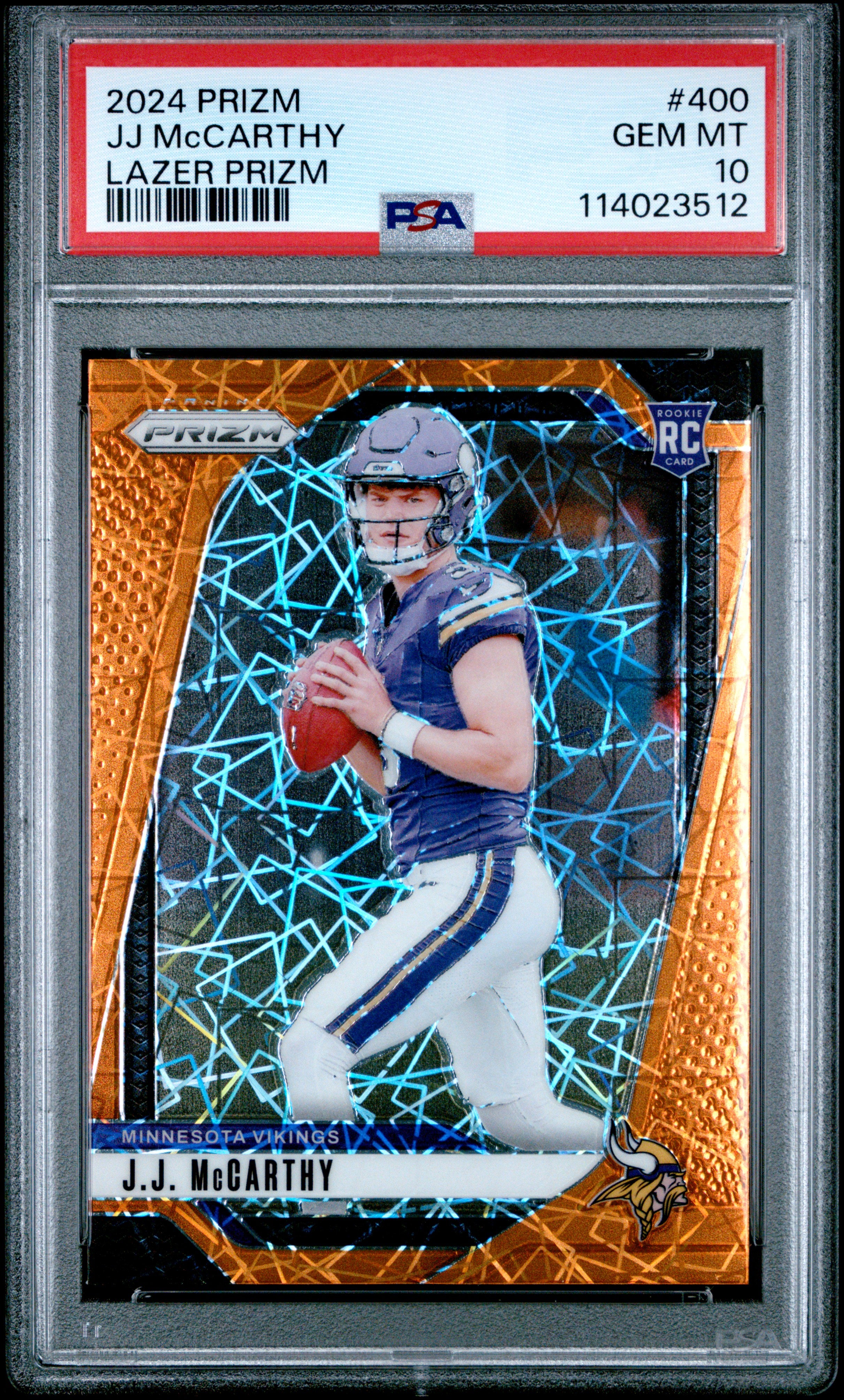 JJ McCARTHY | 2024 PANINI PRIZM 400 | LAZER PRIZM | PSA GEM MT 10