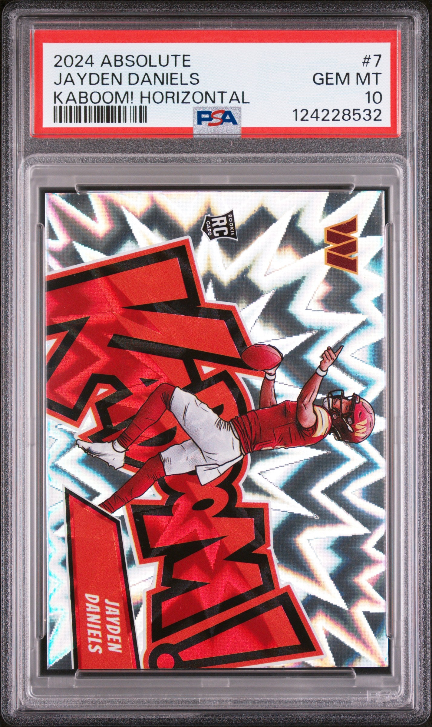 JAYDEN DANIELS | 2024 PANINI ABSOLUTE KABOOM! HORIZONTAL 7 | PSA GEM MT 10