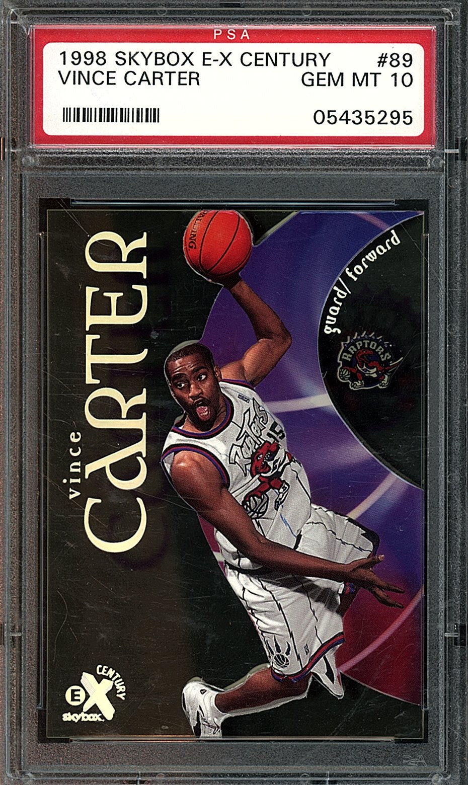1998 SKYBOX E-X CENTURY #89 VINCE CARTER PSA 10