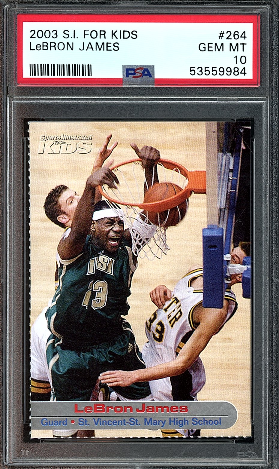 LeBRON JAMES | 2003 S.I. FOR KIDS | PSA GEM MT 10