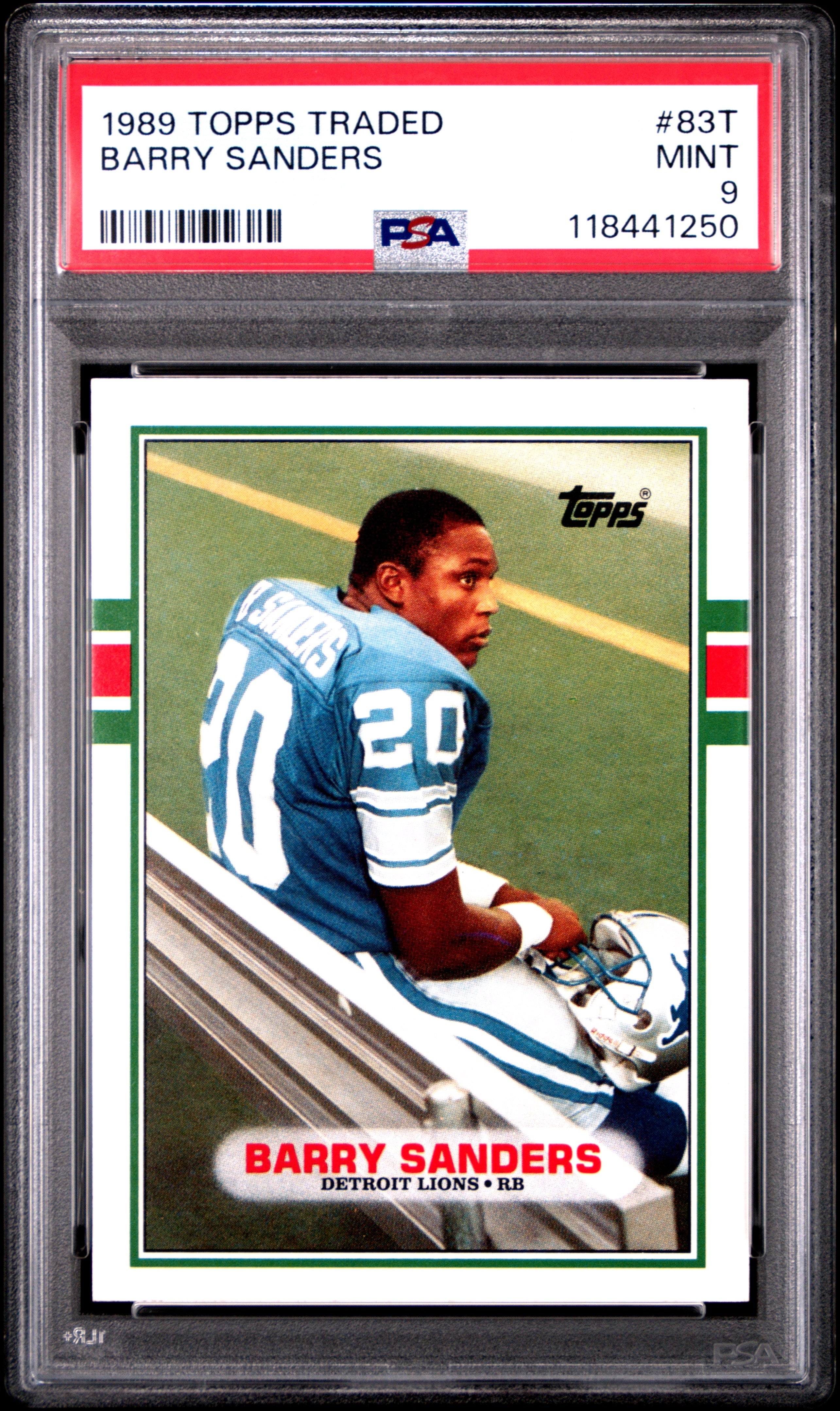 BARRY SANDERS | 1989 TOPPS TRADED 83T | PSA MINT 9