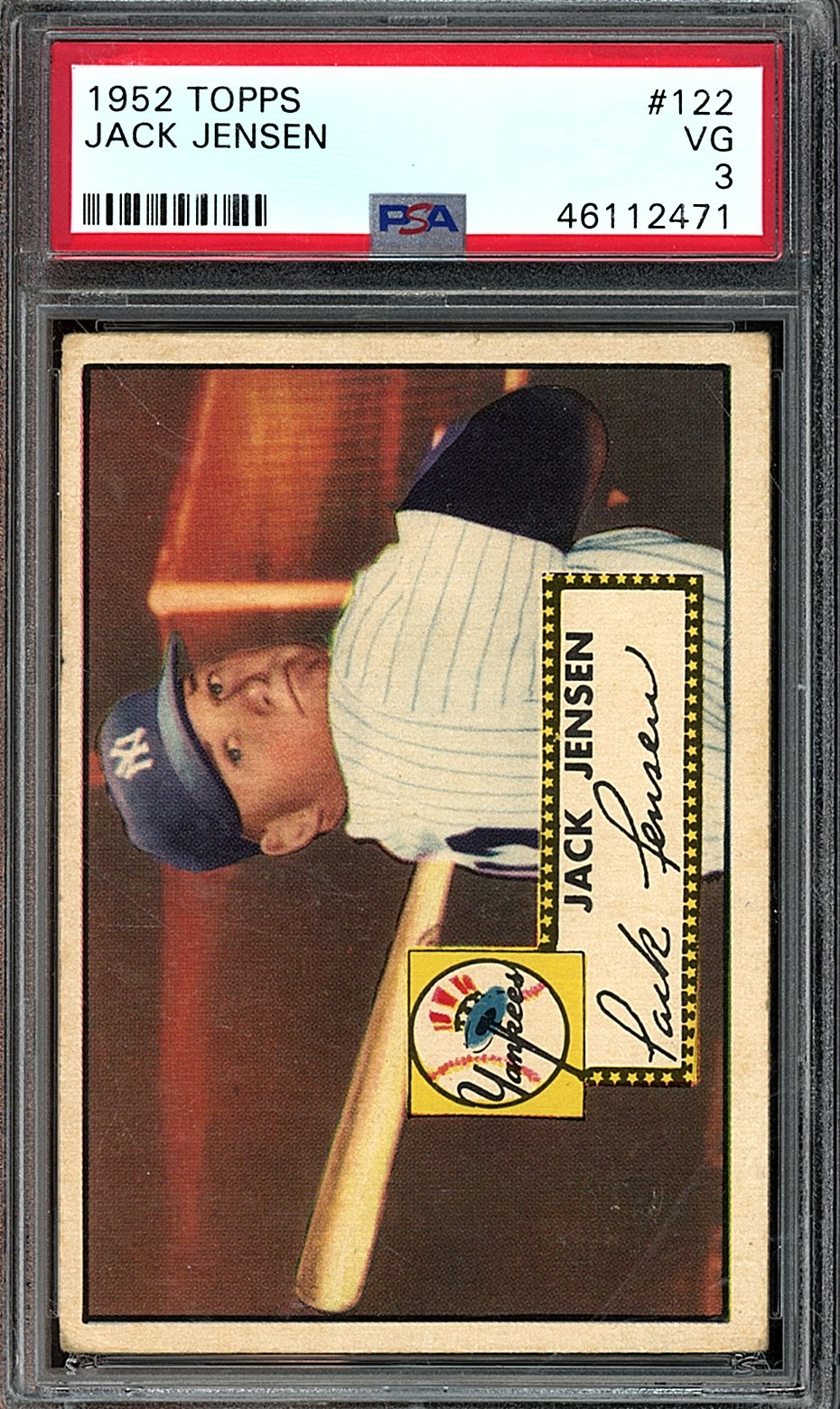 JACK JENSEN | 1952 TOPPS | PSA VG 3