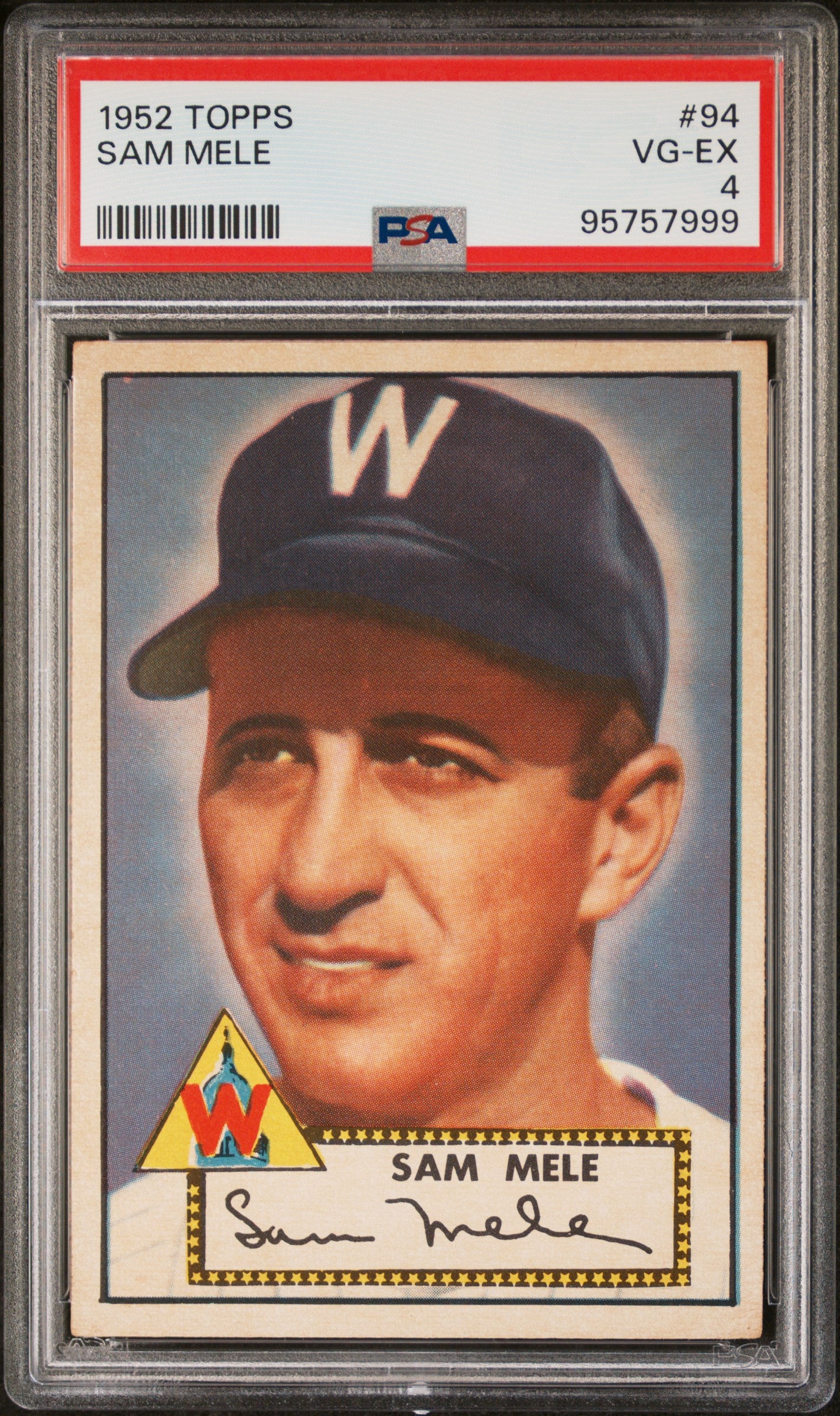 SAM MELE | 1952 TOPPS 94 | PSA VG-EX 4