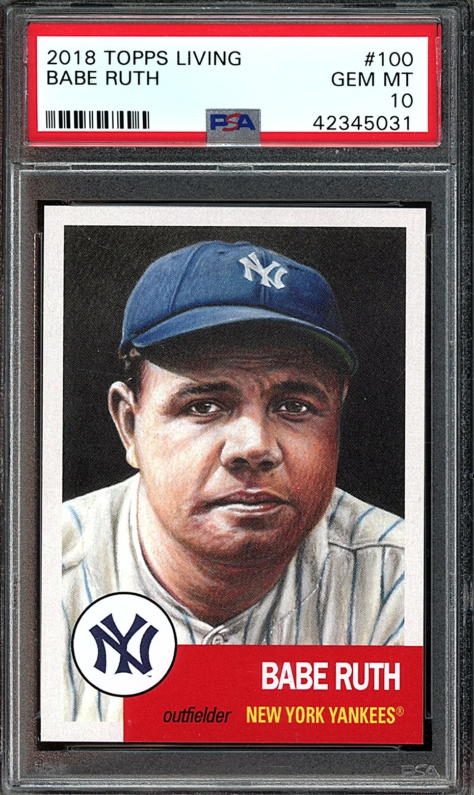 BABE RUTH | 2018 TOPPS LIVING | PSA GEM MT 10