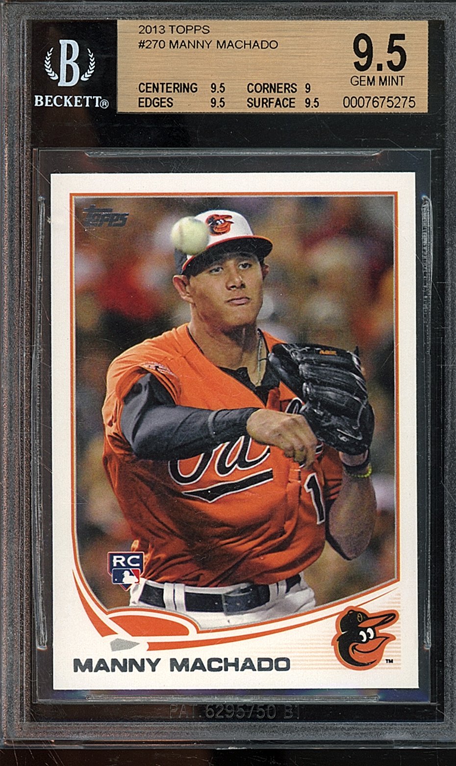 2013 Topps Manny Machado RCBGS 9.5