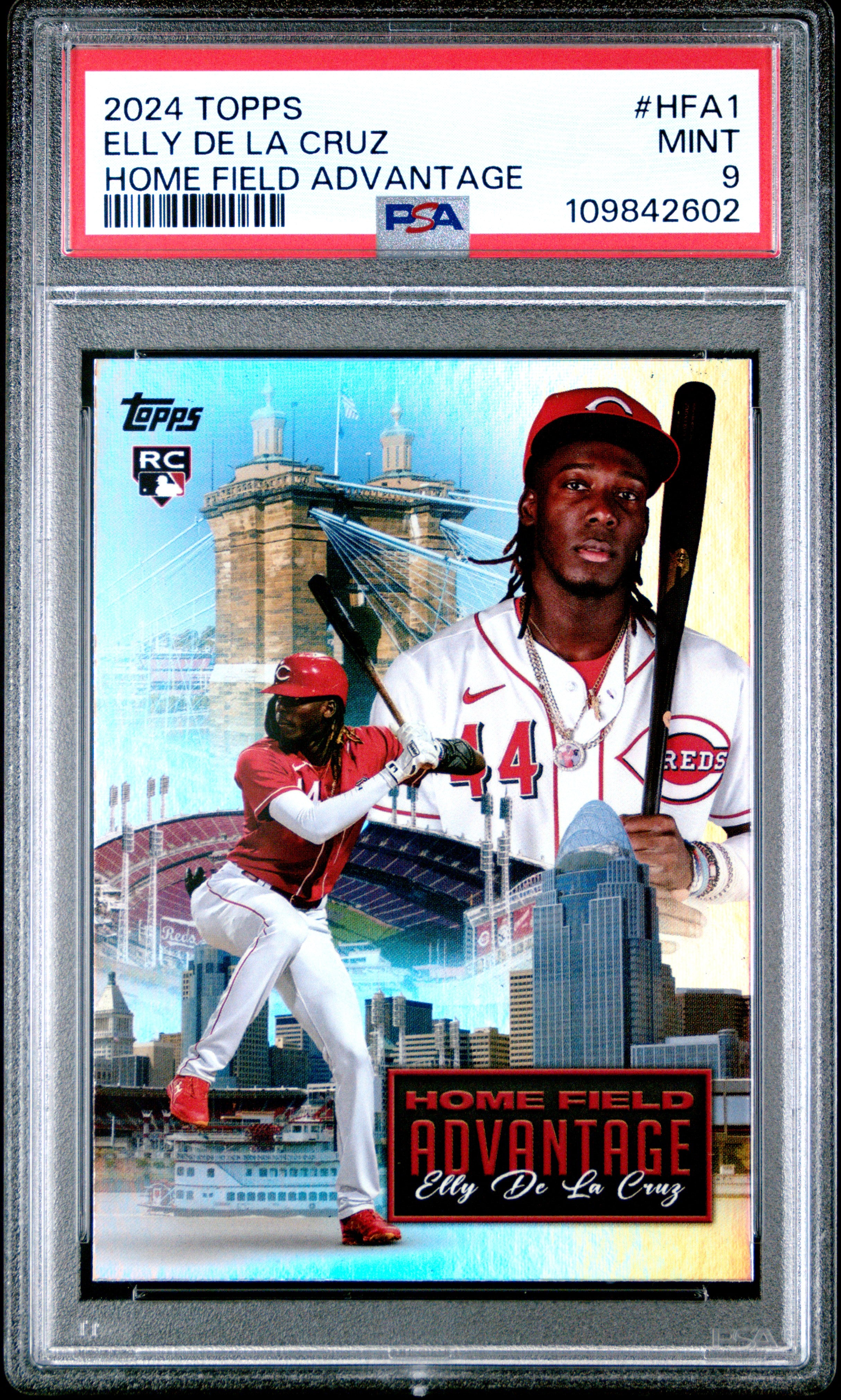 ELLY DE LA CRUZ | 2024 TOPPS HOME FIELD ADVANTAGE HFA1 | PSA MINT 9
