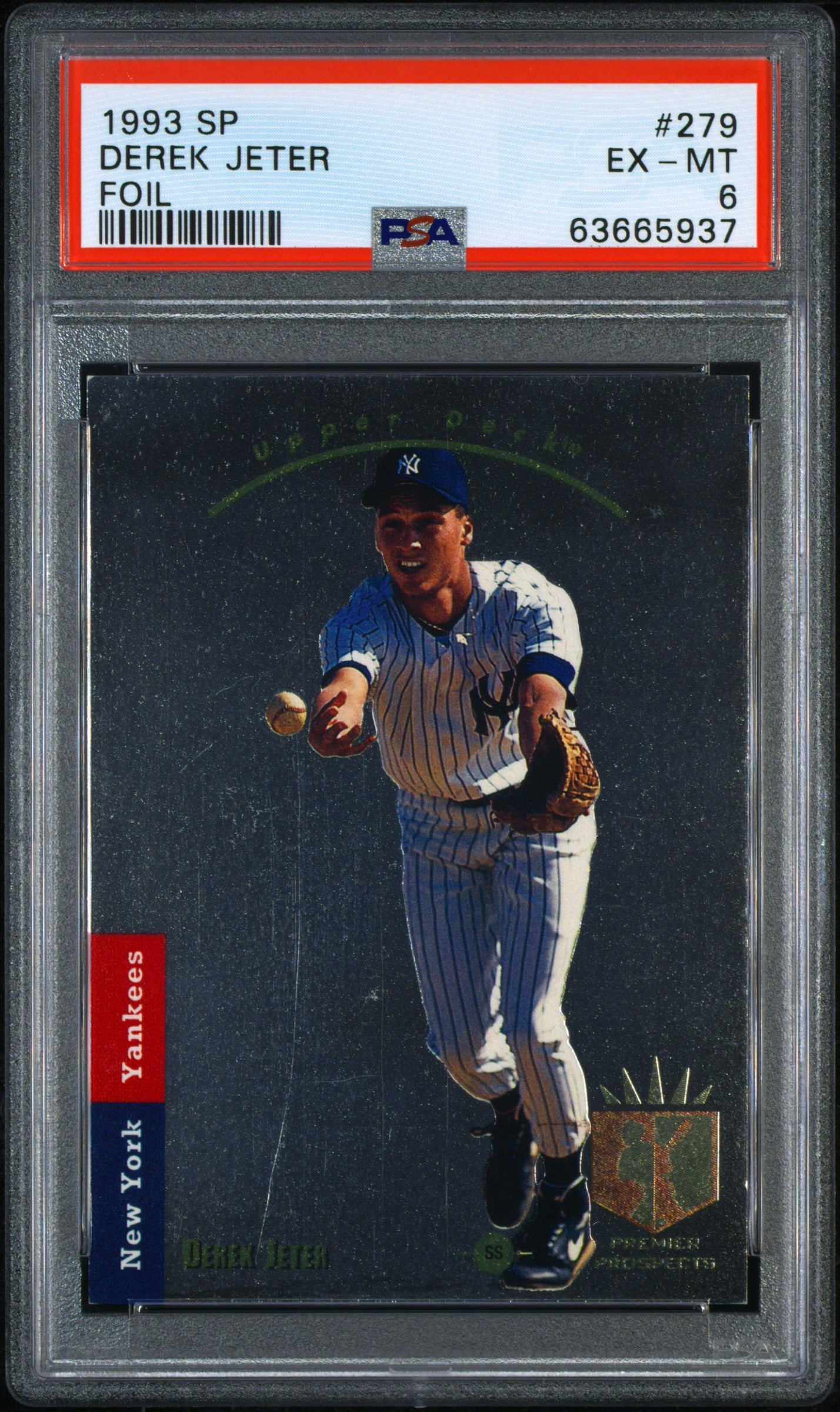 DEREK JETER | 1993 SP 279 | FOIL | PSA EX-MT 6