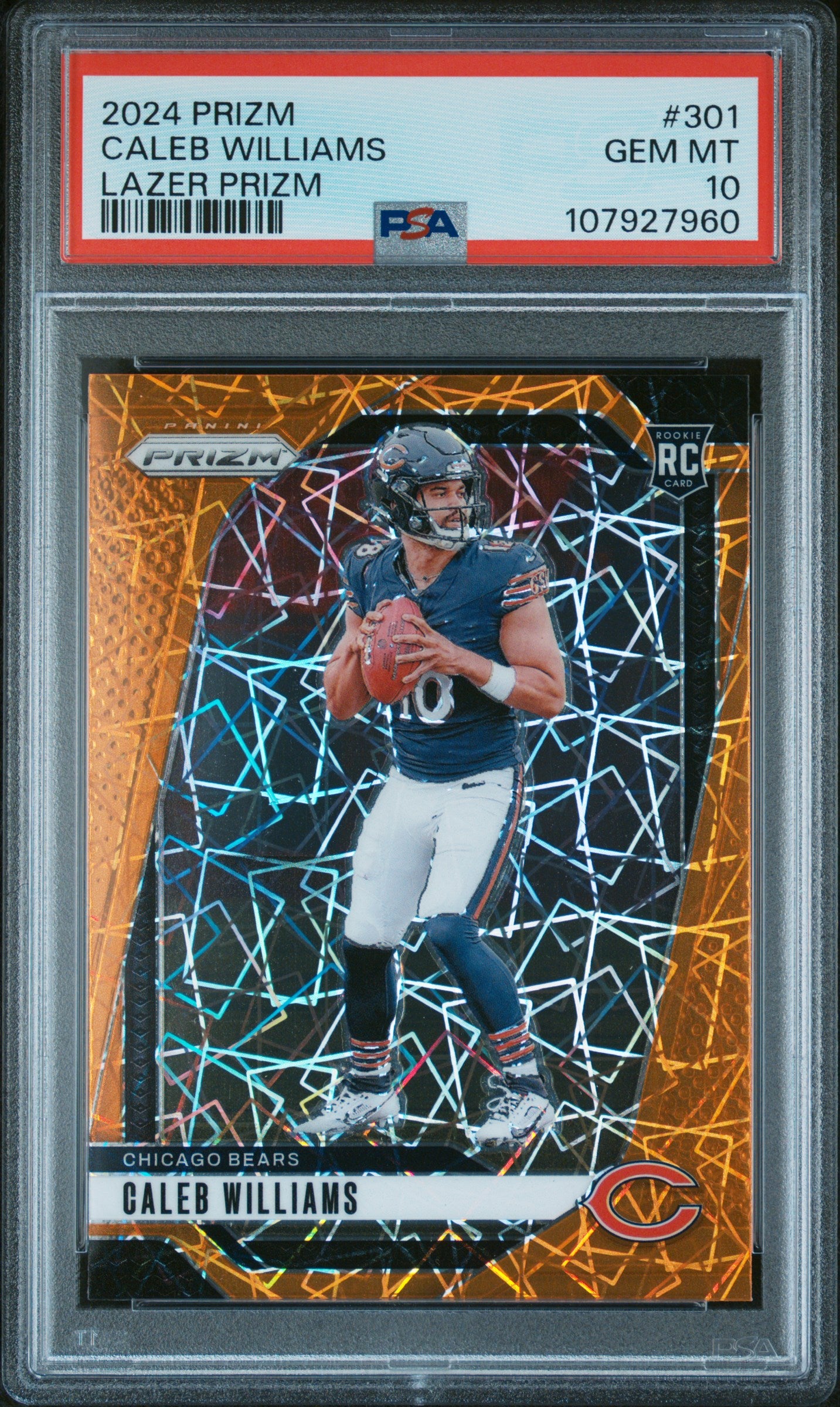 CALEB WILLIAMS | 2024 PANINI PRIZM 301 | LAZER PRIZM | PSA GEM MT 10