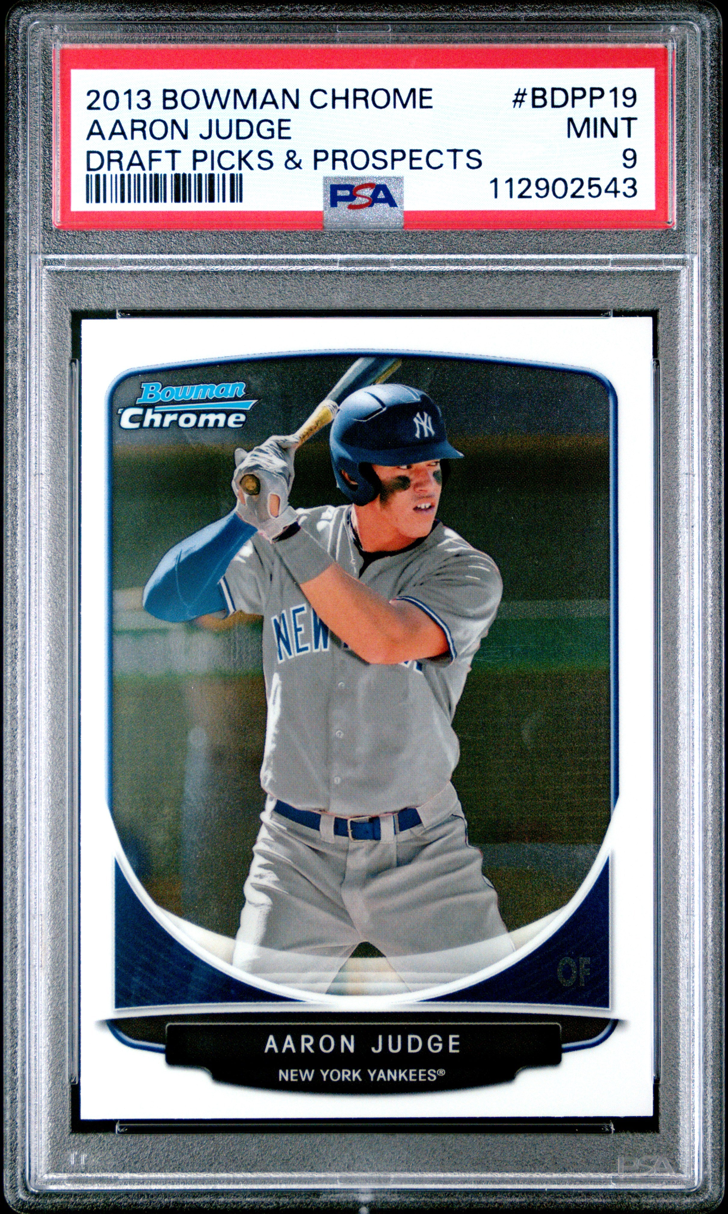 AARON JUDGE | 2013 BOWMAN CHROME DRAFT PICKS & PROSPECTS BDPP19 | DRAFT PICKS & PROSPECTS | PSA MINT 9