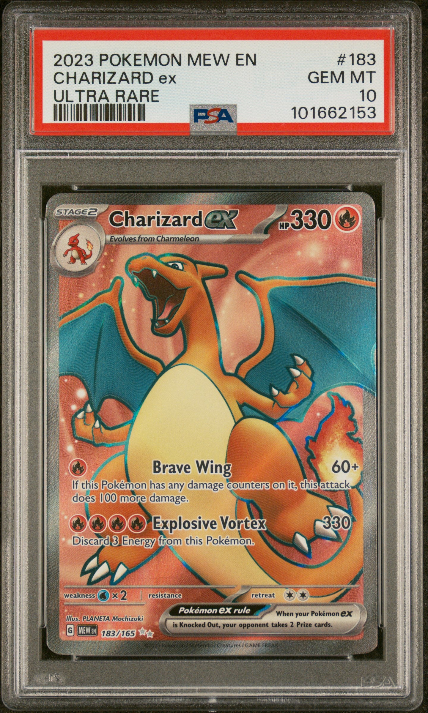 CHARIZARD ex | 2023 POKEMON MEW EN-151 183 | ULTRA RARE | PSA GEM MT 10