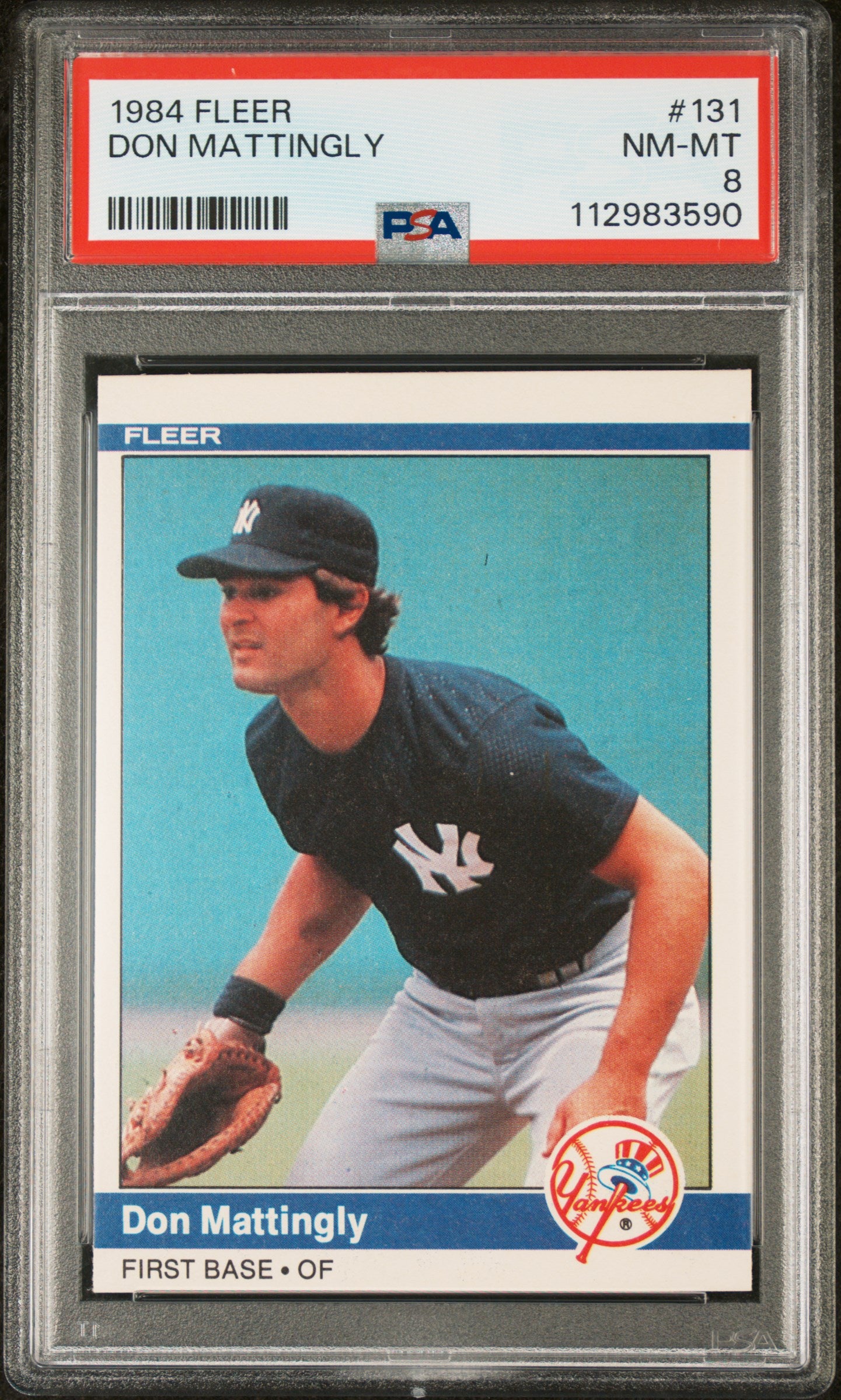 DON MATTINGLY | 1984 FLEER 131 | PSA NM-MT 8