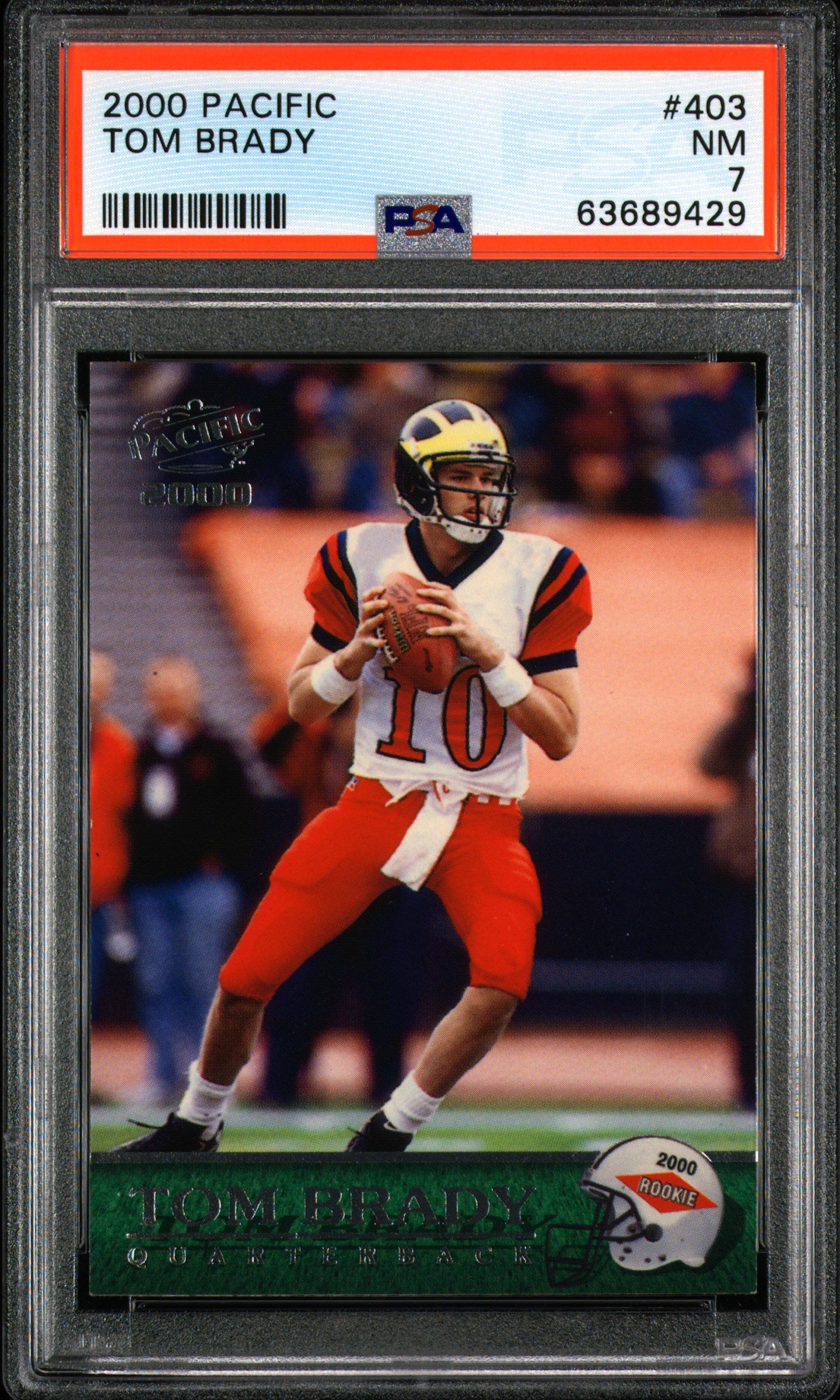 その他 2000 PACIFIC #403 TOM BRADY BGS 8.5 Tom Brady 2000 Pacific #403 Michigan Wolverines Rookie Card
