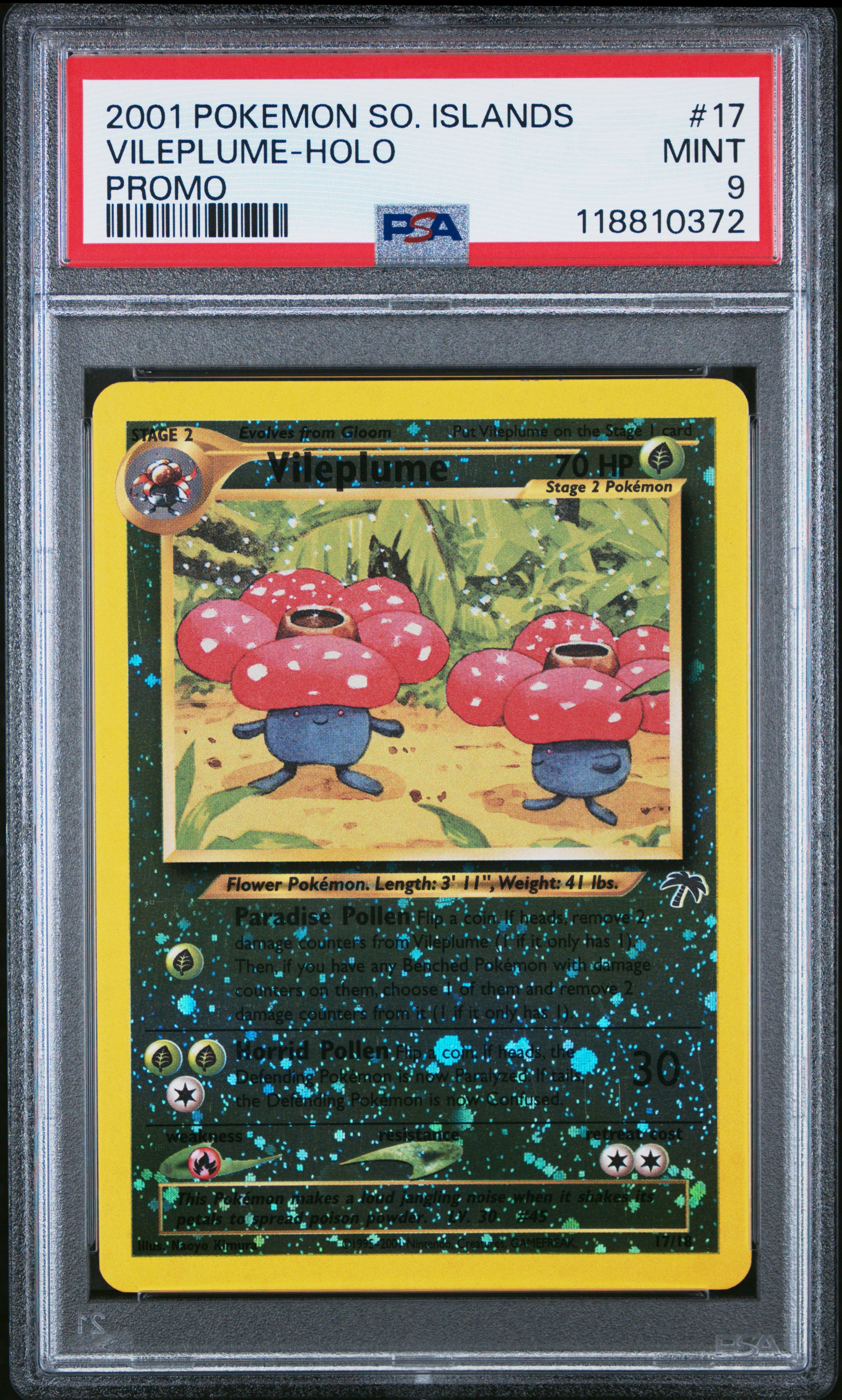 VILEPLUME-HOLO | 2001 POKEMON SOUTHERN ISLANDS PROMO 17 | PROMO | PSA MINT 9