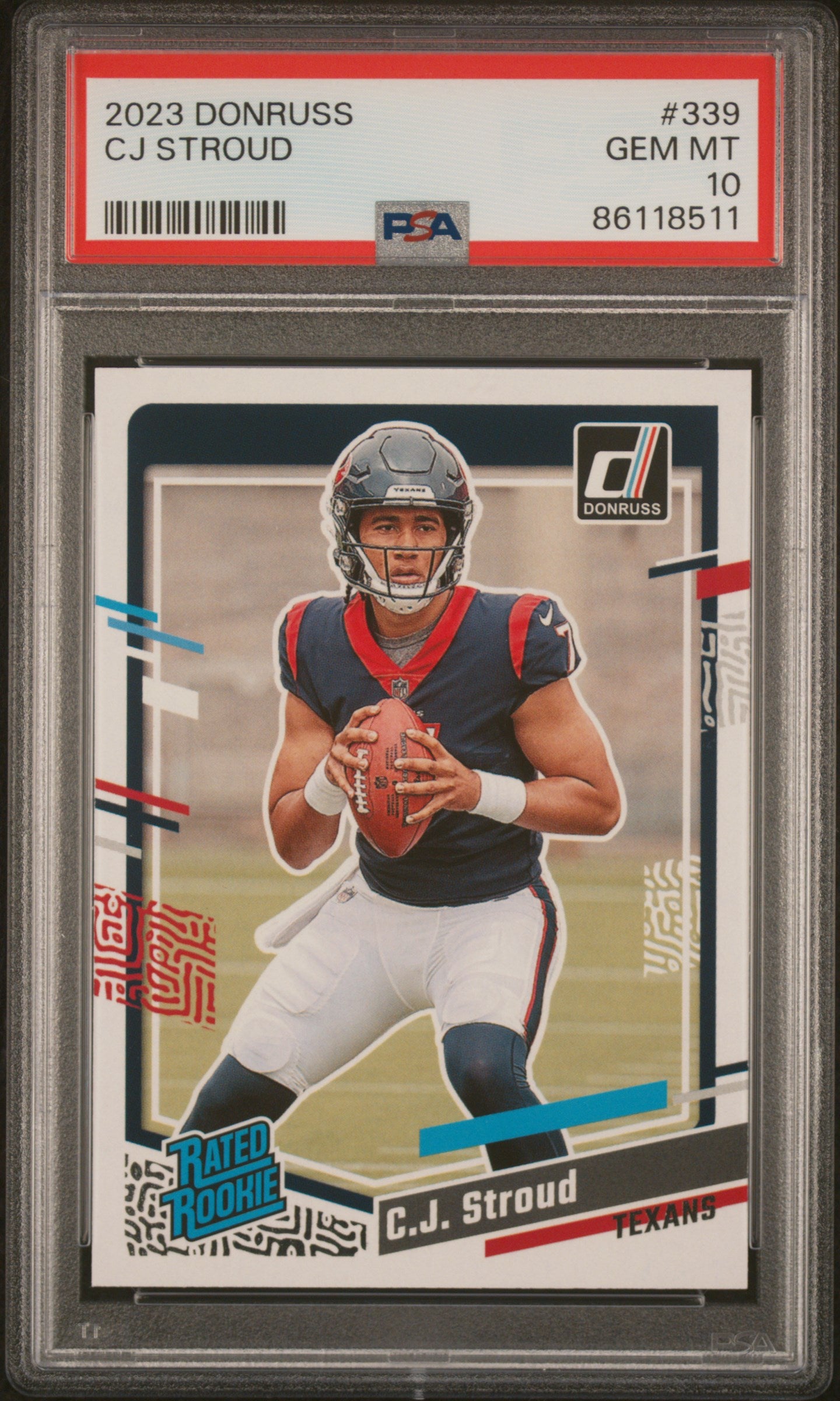 CJ STROUD | 2023 PANINI DONRUSS 339 | PSA GEM MT 10