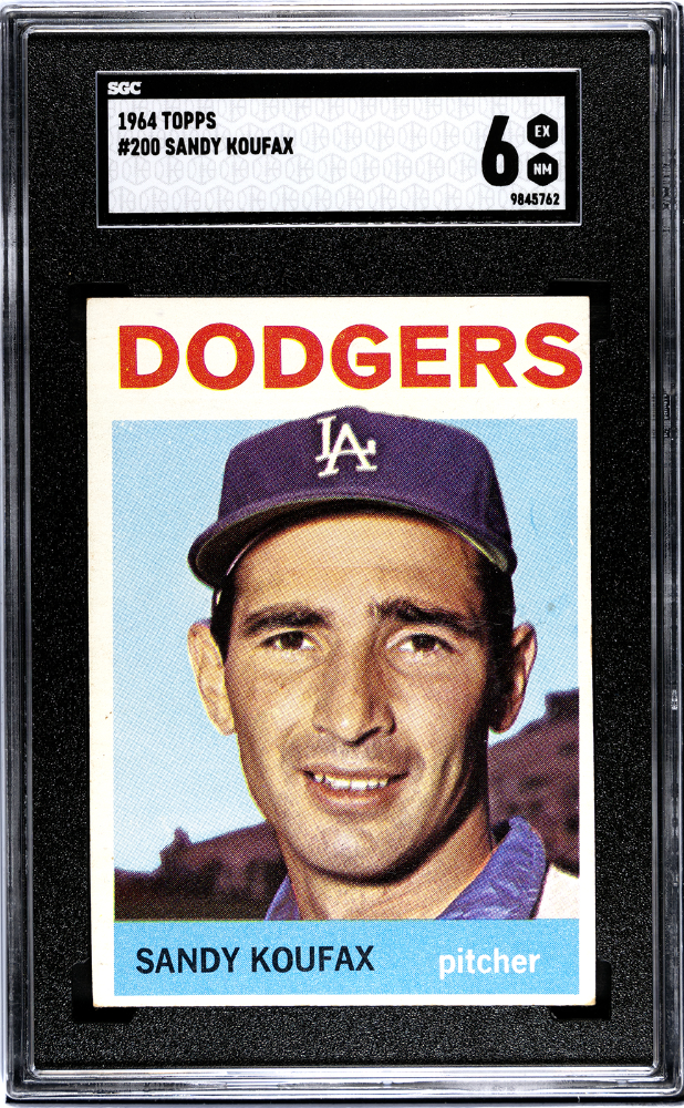 SANDY KOUFAX #200 1964 TOPPS - SGC 6 EX, NM