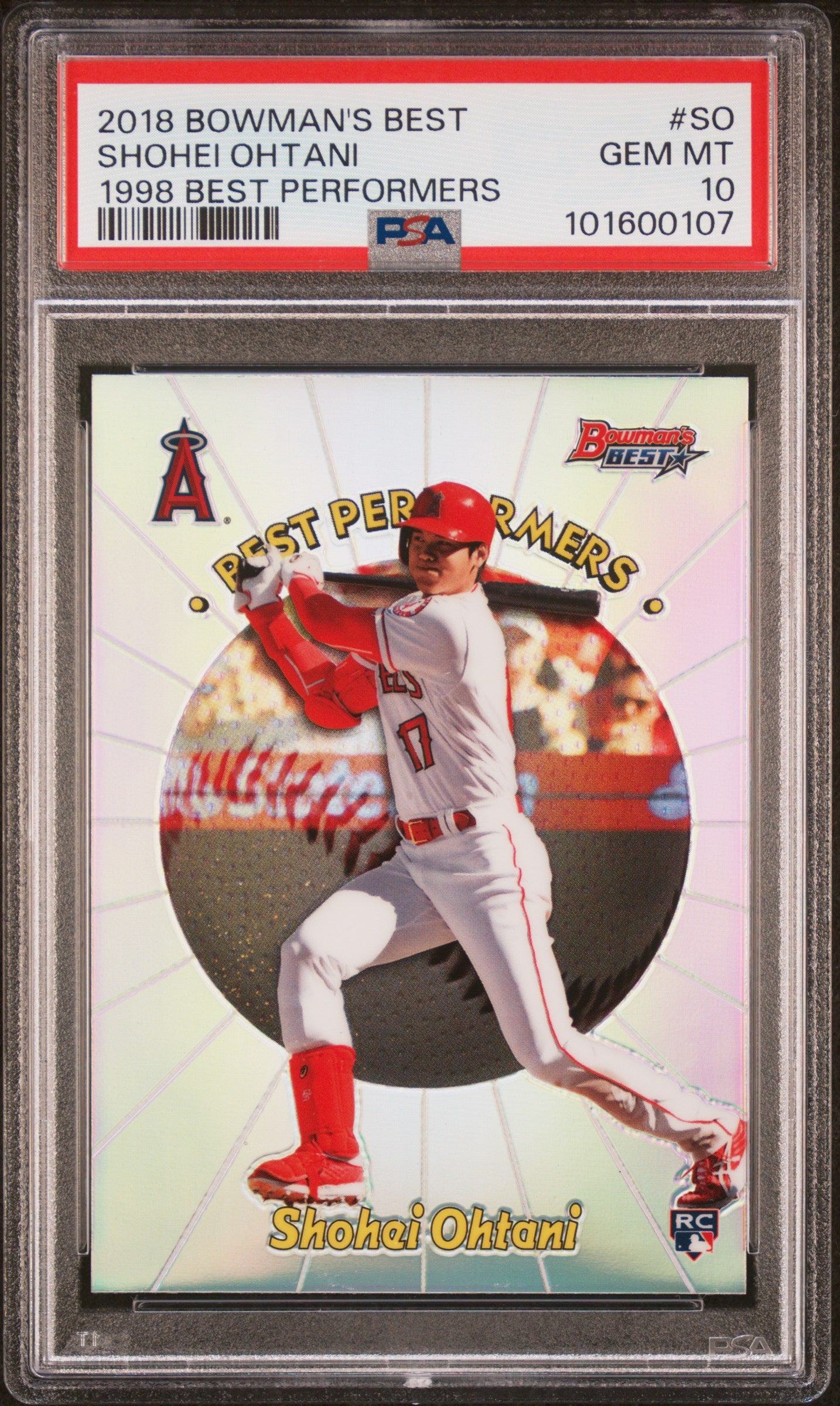 Shohei Ohtani 2018 Bowman's Best #98BP-SO 1998 Best Performers
