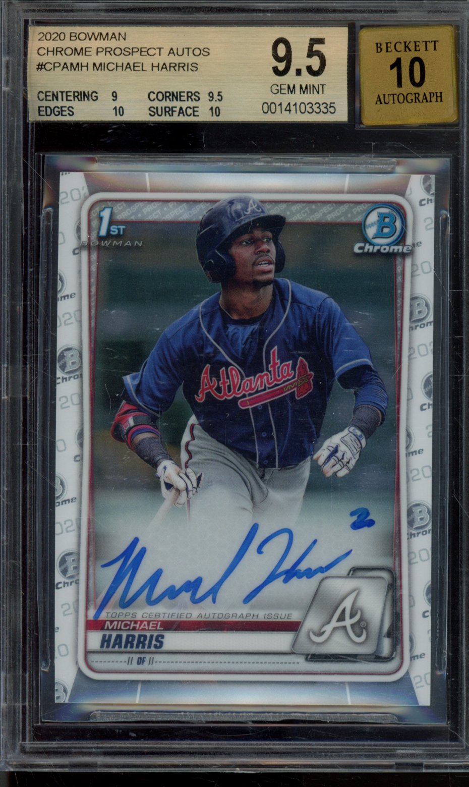 Michael Harris II 2020 Bowman Chrome #CPA-MH Prospect Auto (1st