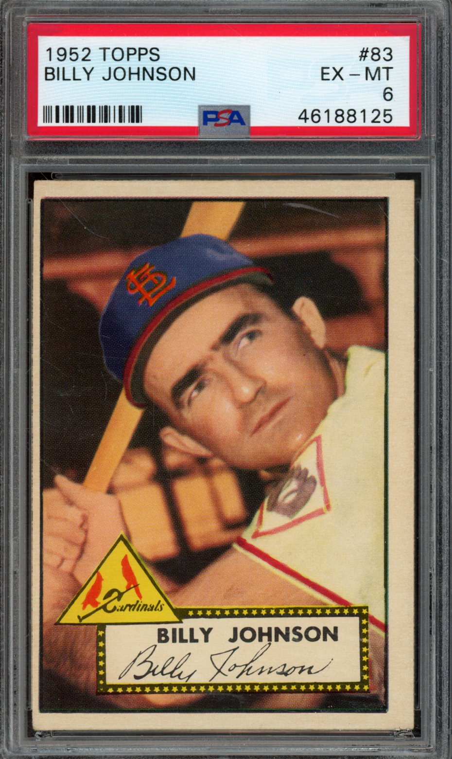 BILLY JOHNSON | 1952 TOPPS | PSA EX-MT 6