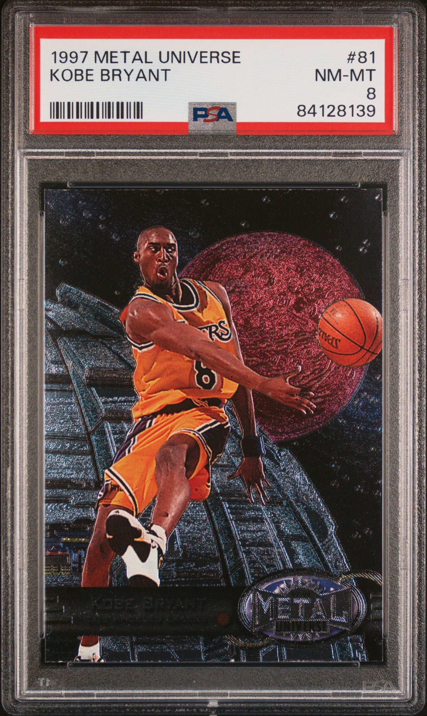 KOBE BRYANT | 1997 METAL UNIVERSE 81 | PSA NM-MT 8