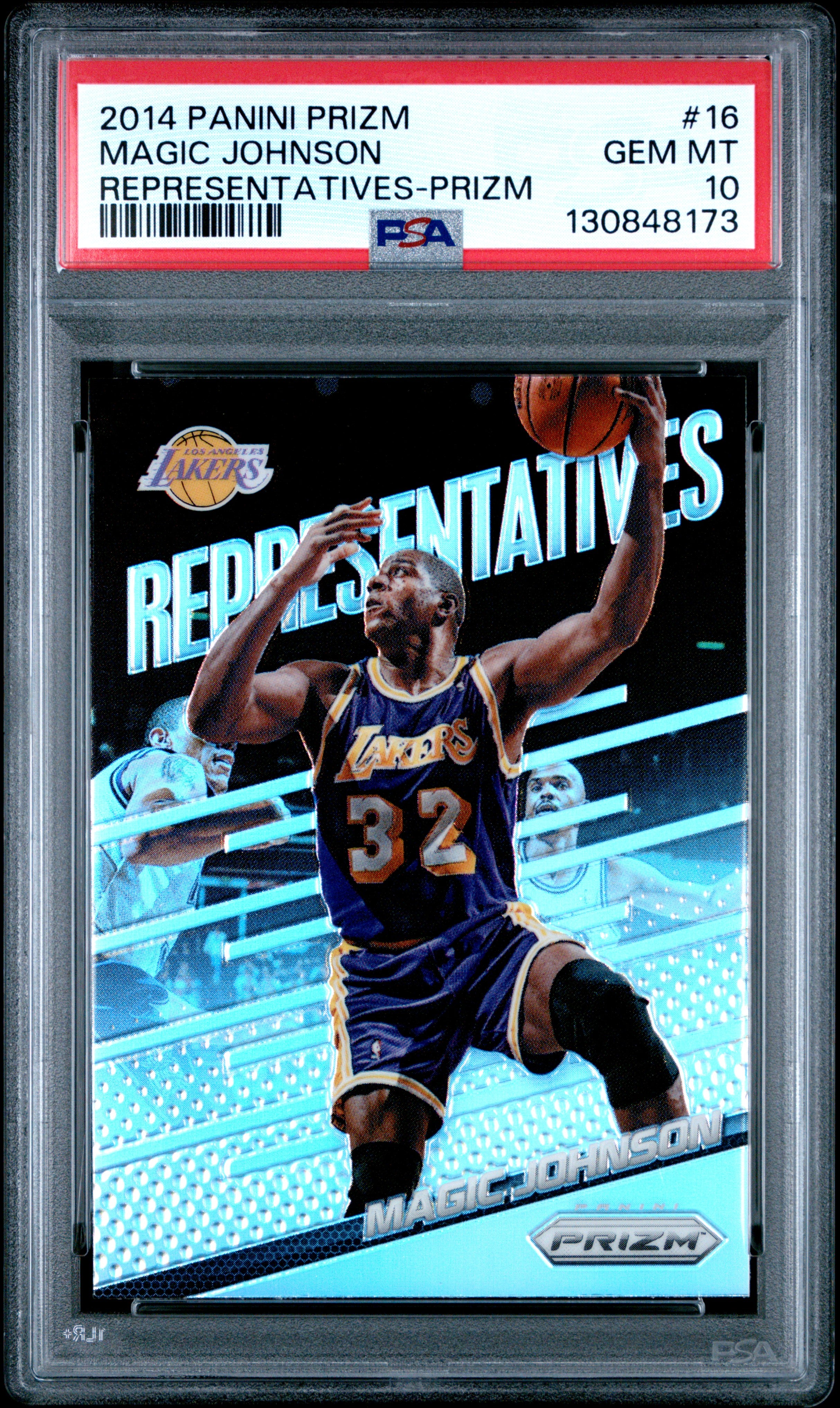MAGIC JOHNSON | 2014 PANINI PRIZM REPRESENTATIVES 16 | REPRESENTATIVES-PRIZM | PSA GEM MT 10