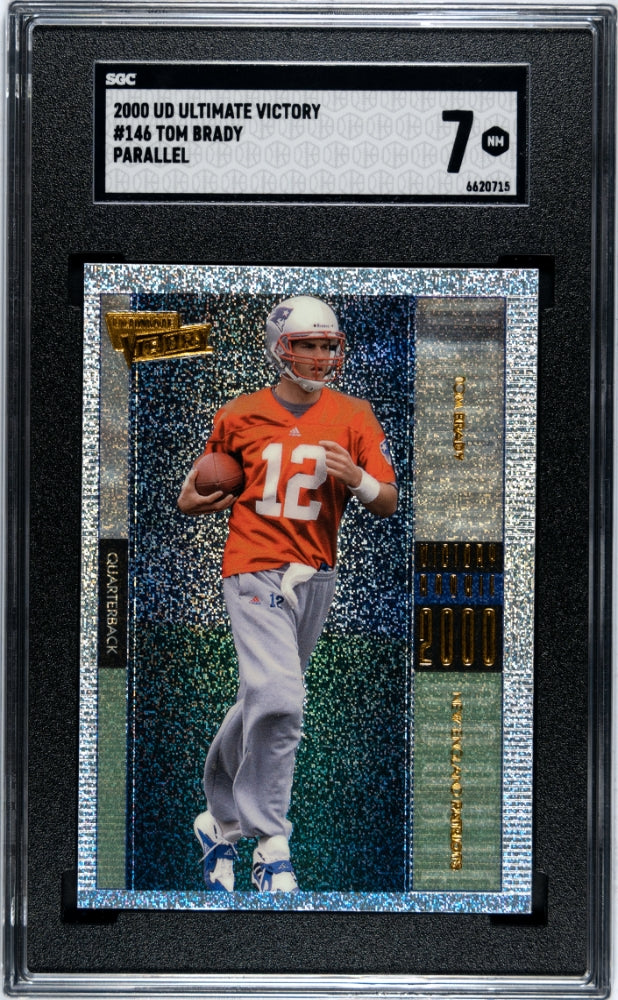 TOM BRADY #146 2000 UPPER DECK ULTIMATE VICTORY PARALLEL SGC 7 NM
