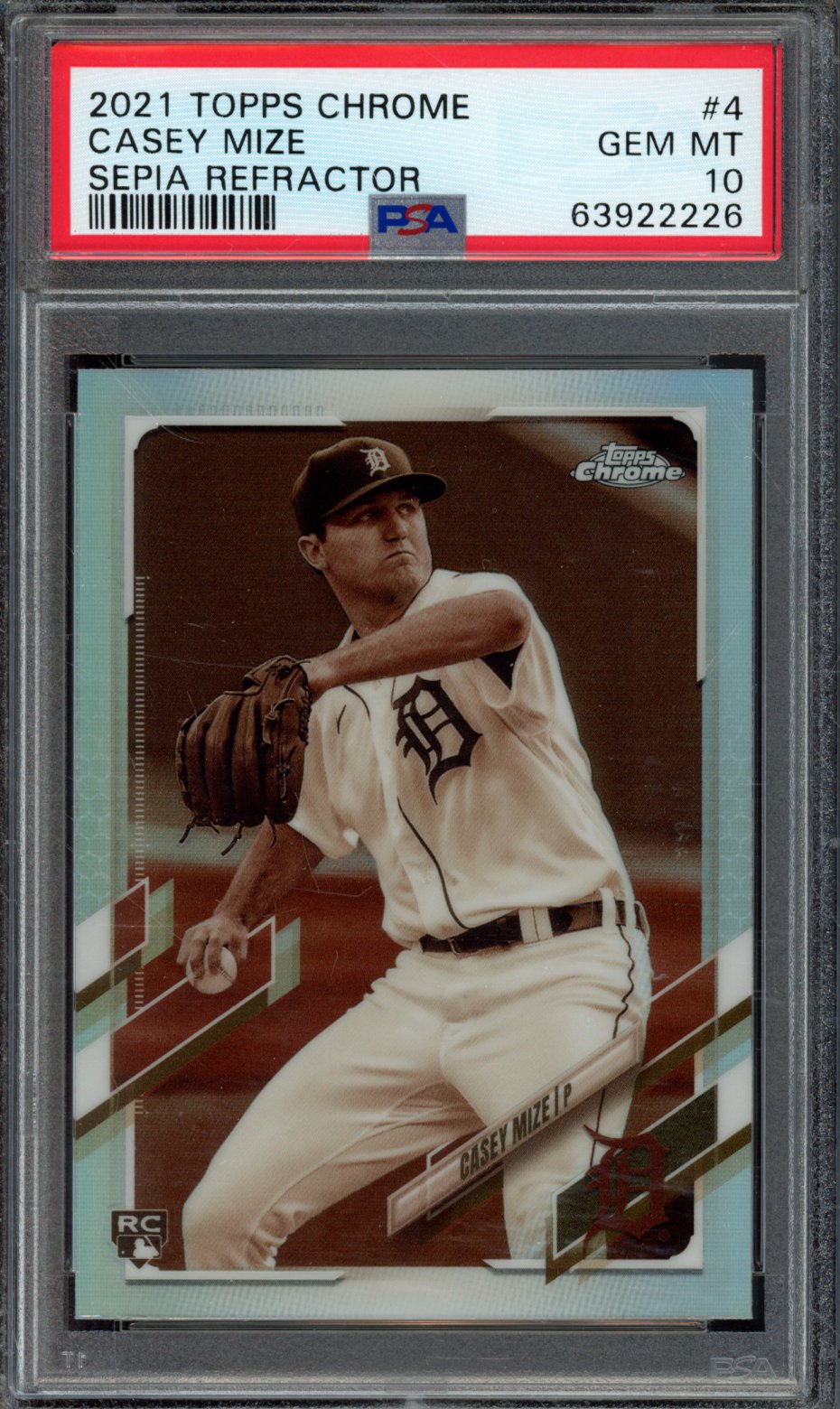 CASEY MIZE | 2021 TOPPS CHROME | PSA GEM MT 10