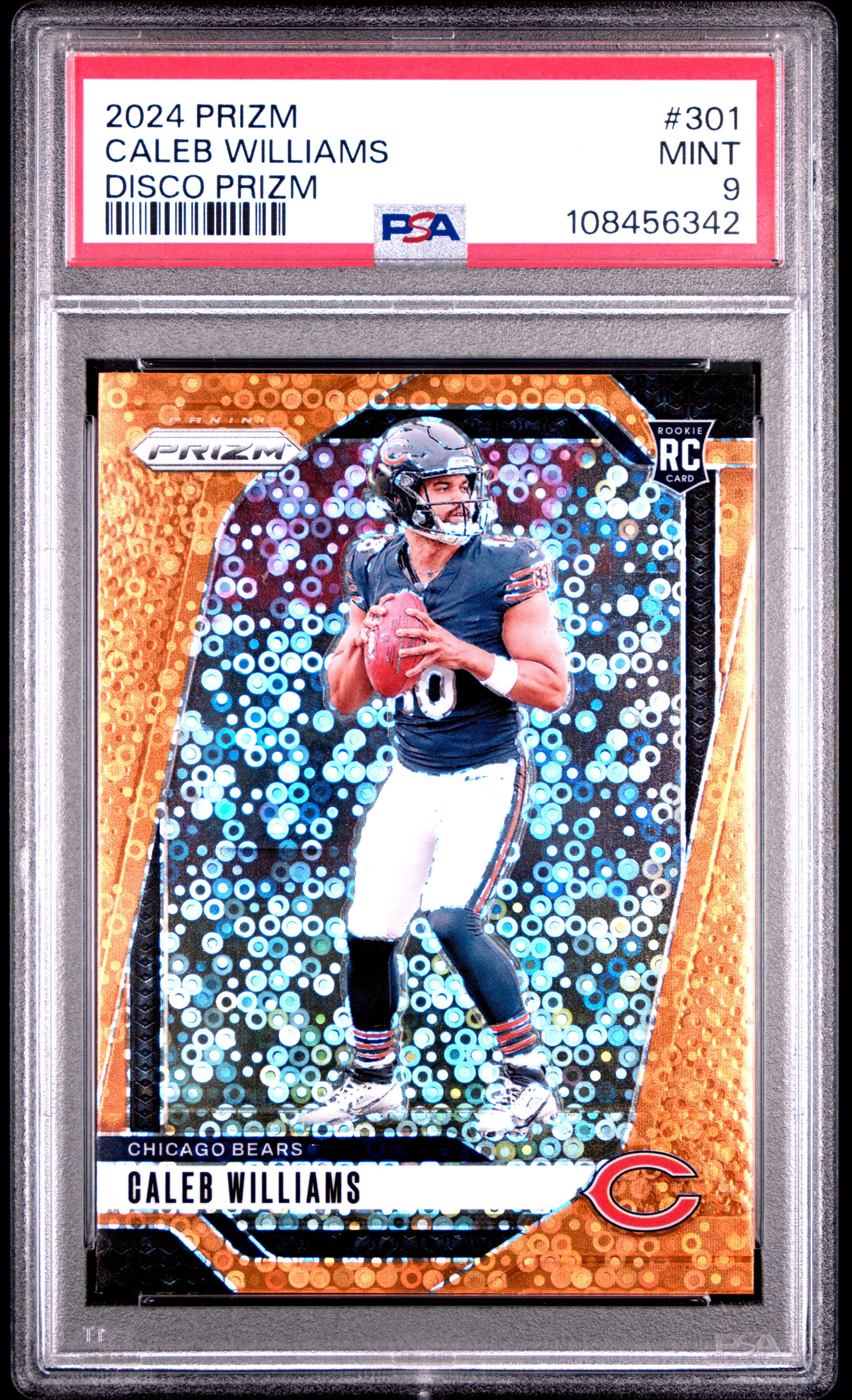 CALEB WILLIAMS | 2024 PANINI PRIZM 301 | DISCO PRIZM | PSA MINT 9