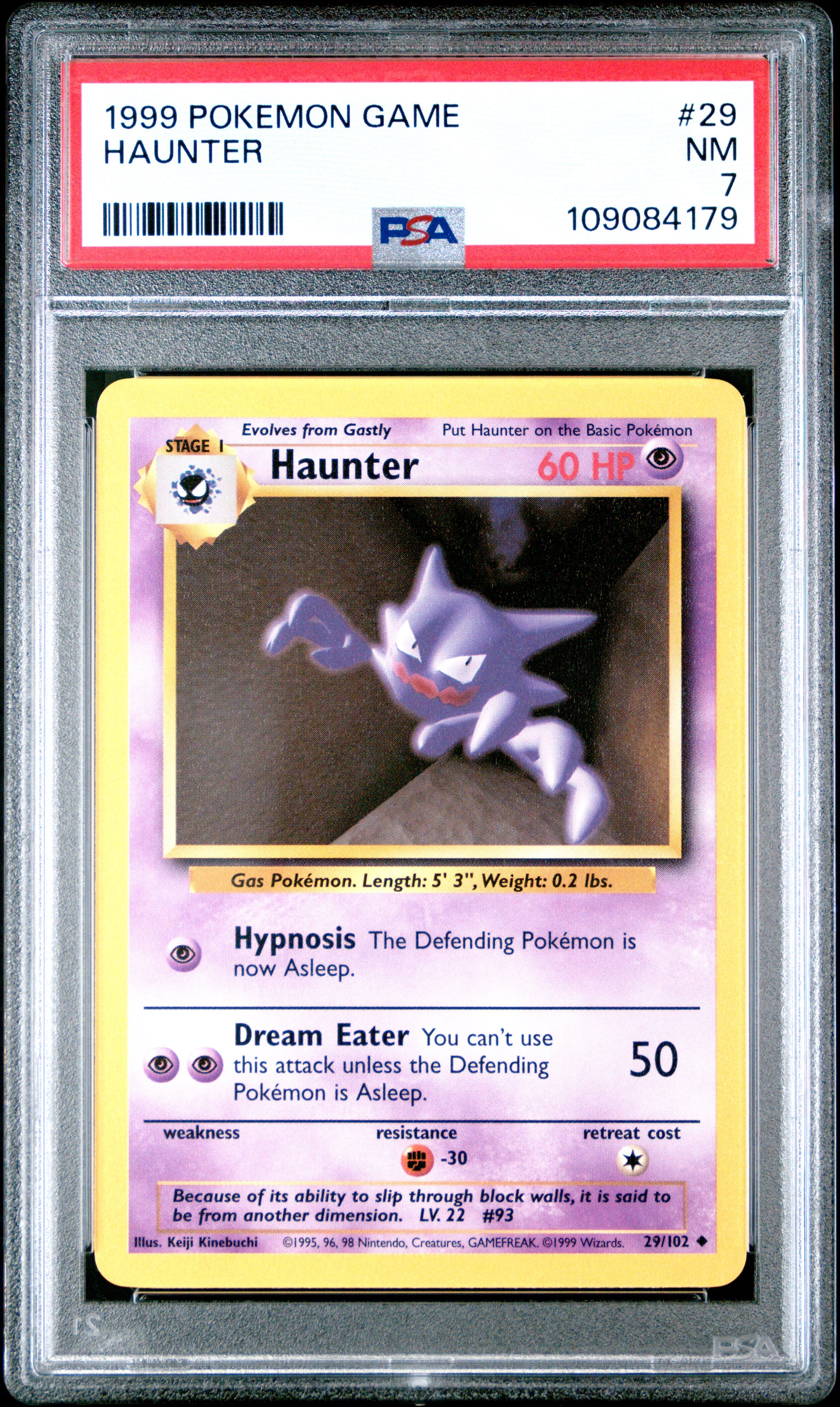 HAUNTER | 1999 POKEMON GAME 29 | PSA NM 7