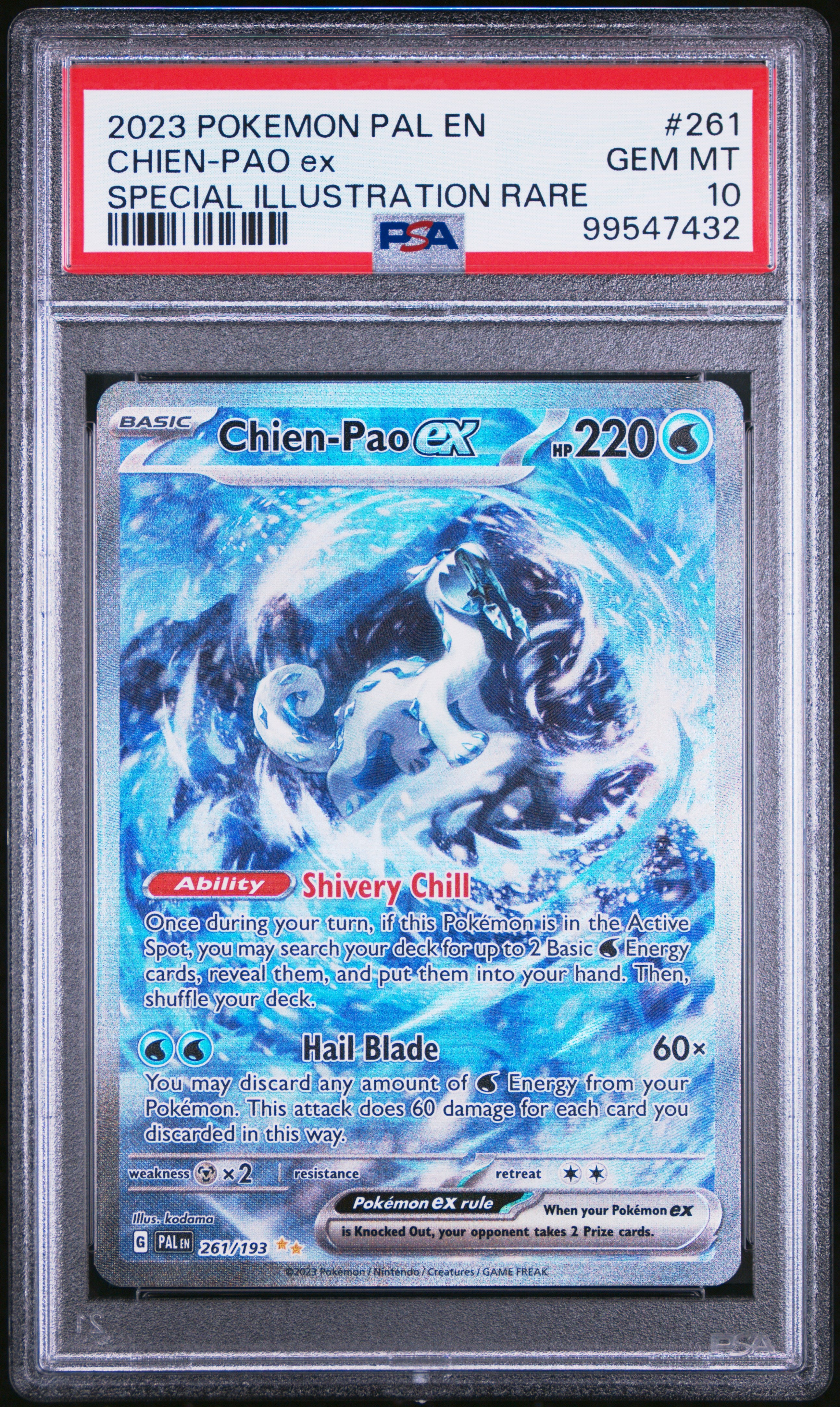 CHIEN-PAO ex | 2023 POKEMON PAL EN-PALDEA EVOLVED 261 | SPECIAL ILLUSTRATION RARE | PSA GEM MT 10