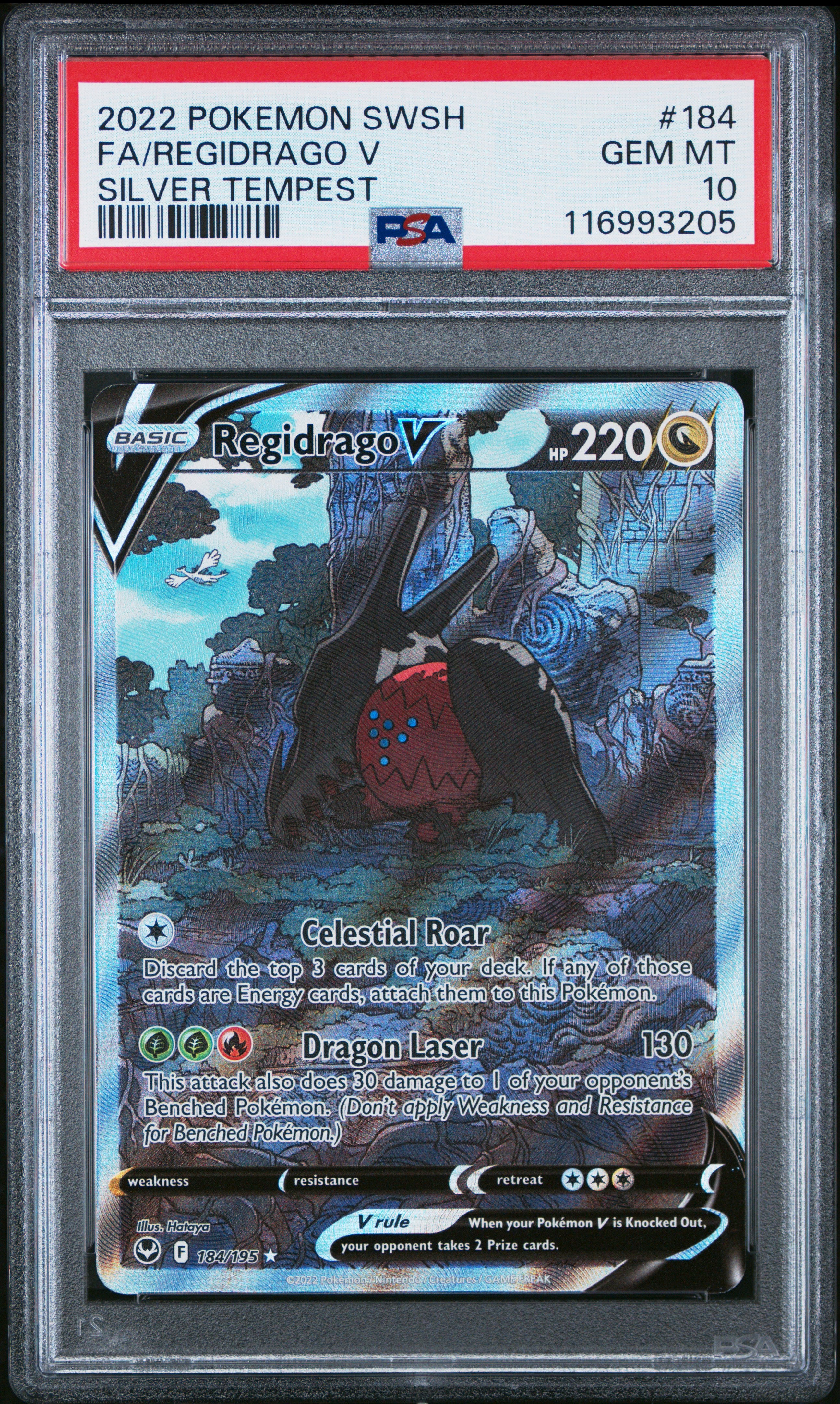 FA/REGIDRAGO V | 2022 POKEMON SWORD & SHIELD SILVER TEMPEST 184 | SILVER TEMPEST | PSA GEM MT 10