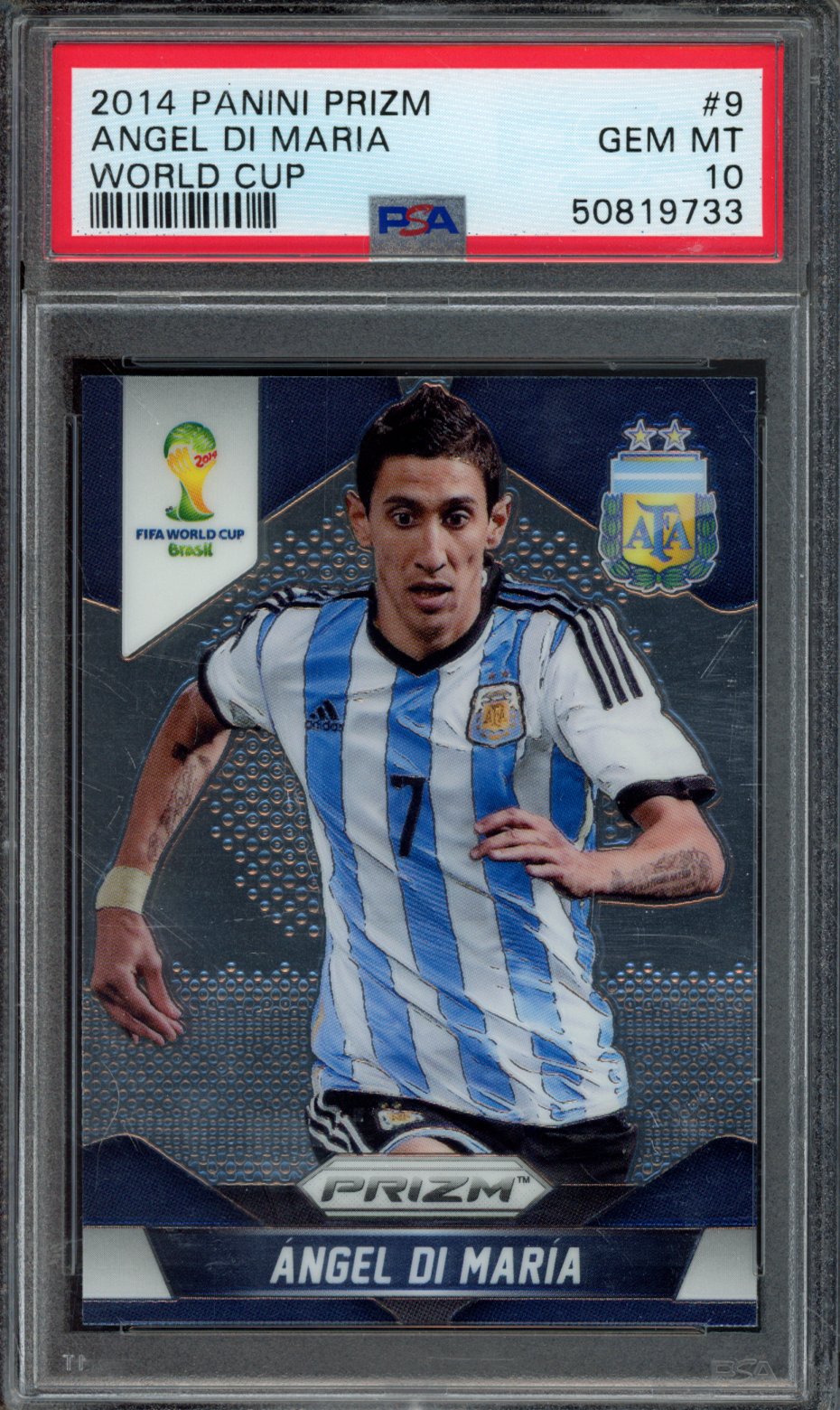 ANGEL DI MARIA | 2014 PANINI PRIZM WORLD CUP | PSA GEM MT 10